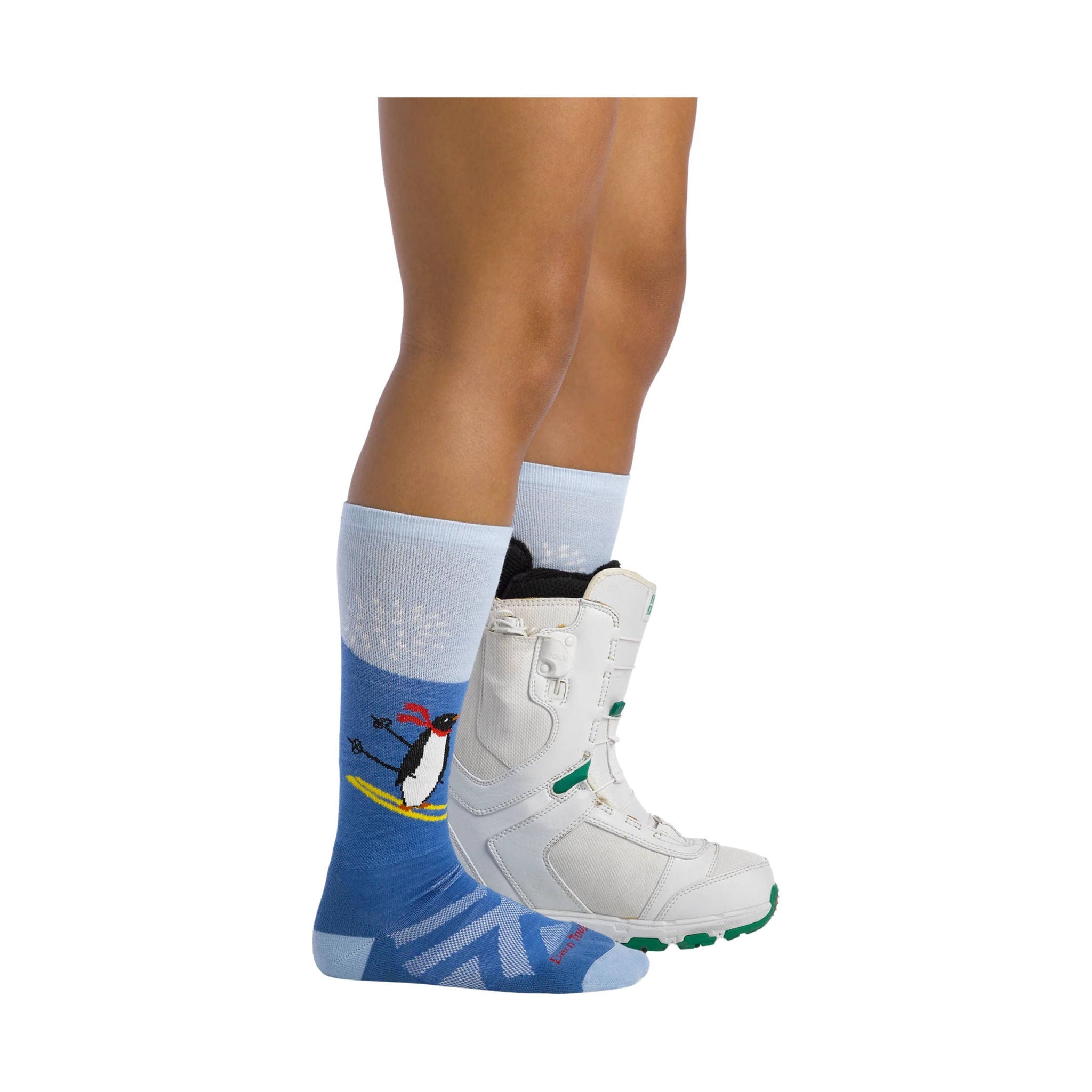 Darn Tough Vermont Kids' Penguin Peak Over The Calf Midweight Ski and Snowboard Sock - Stellar by Lenny's Shoe & Apparel