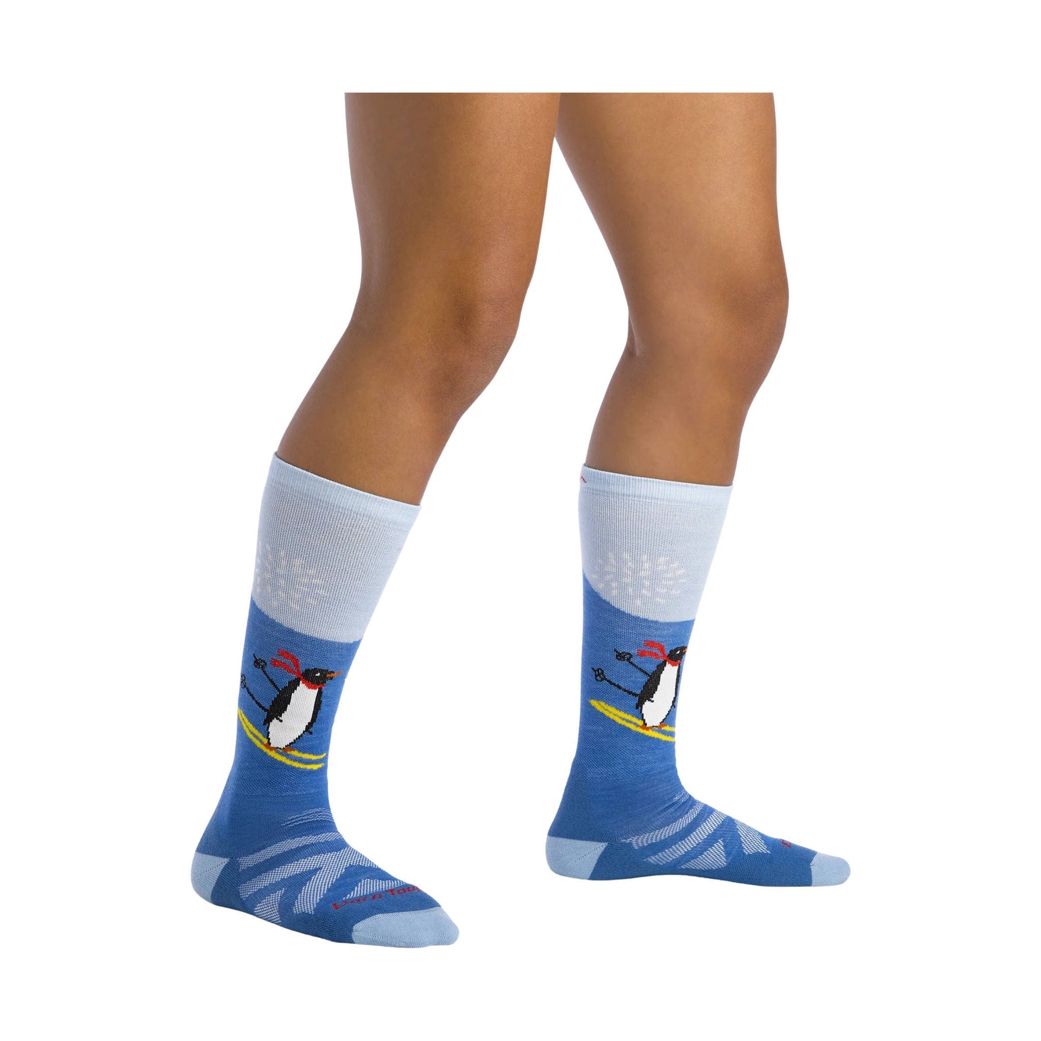 Darn Tough Vermont Kids' Penguin Peak Over The Calf Midweight Ski and Snowboard Sock - Stellar by Lenny's Shoe & Apparel