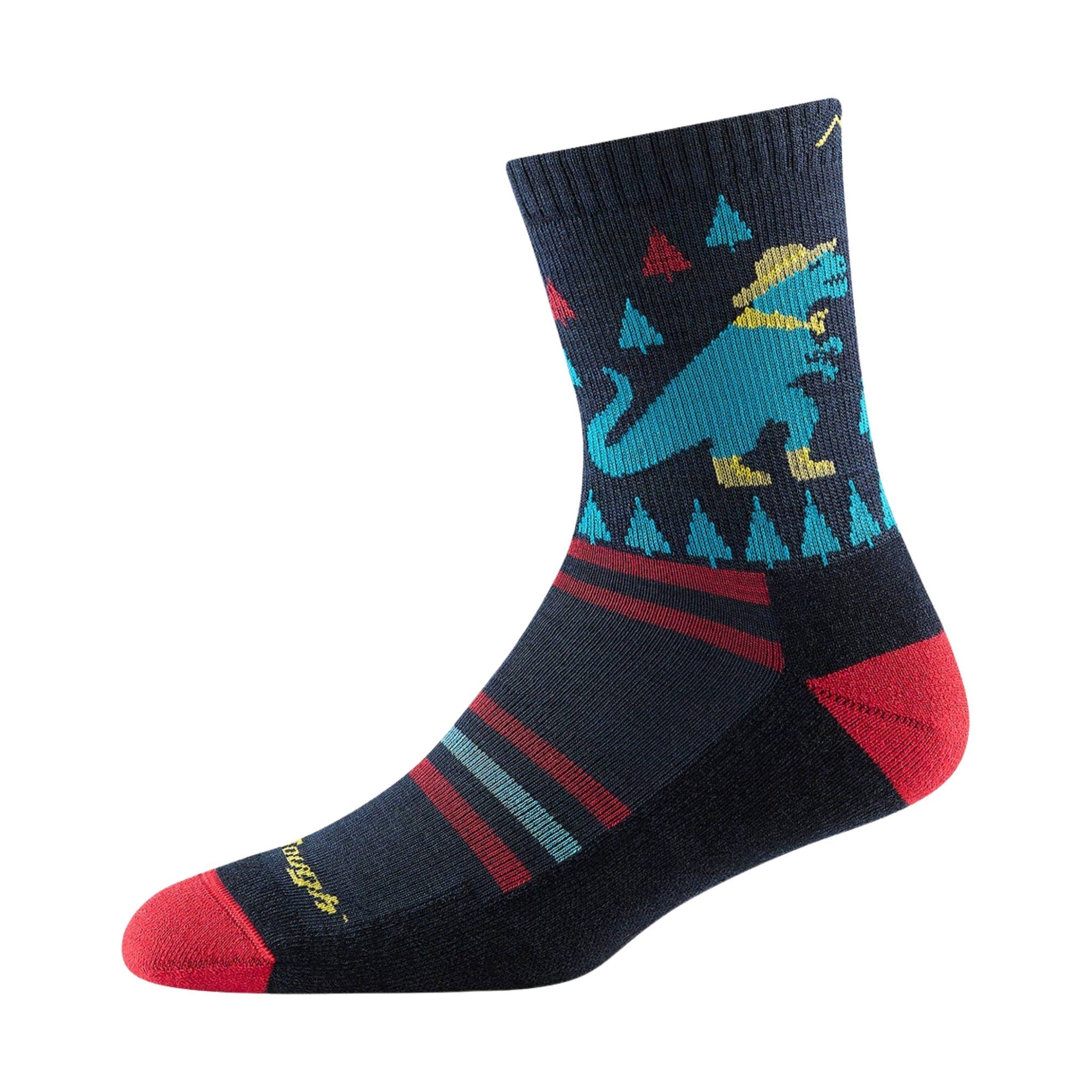 Darn Tough Vermont Kids' Ty Ranger Saurus Micro Crew Sock - Eclipse by Lenny's Shoe & Apparel