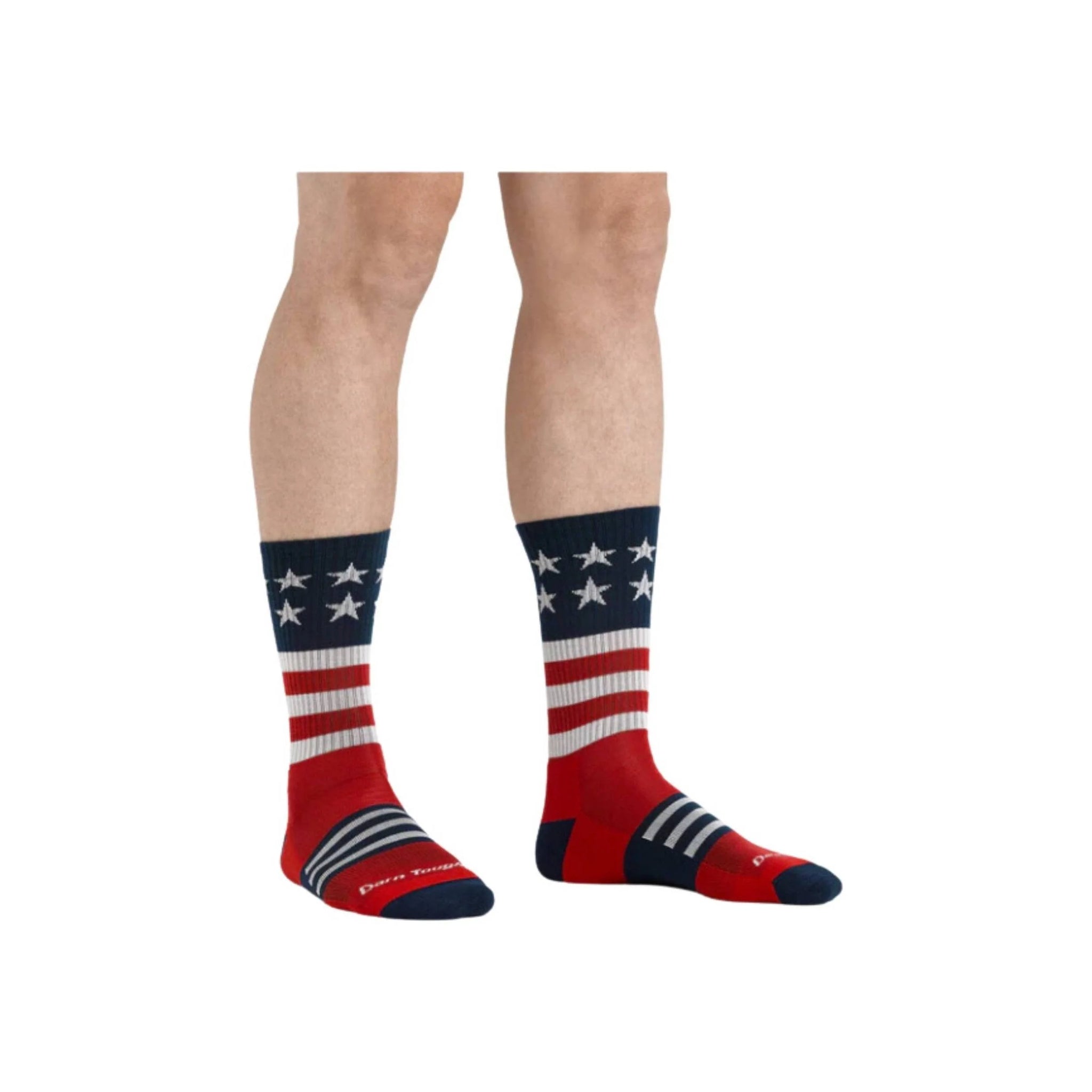 Darn Tough Vermont Men's Captain Stripe Micro Crew Lightweight Hiking Sock - Stars and Stripes by Lenny's Shoe & Apparel