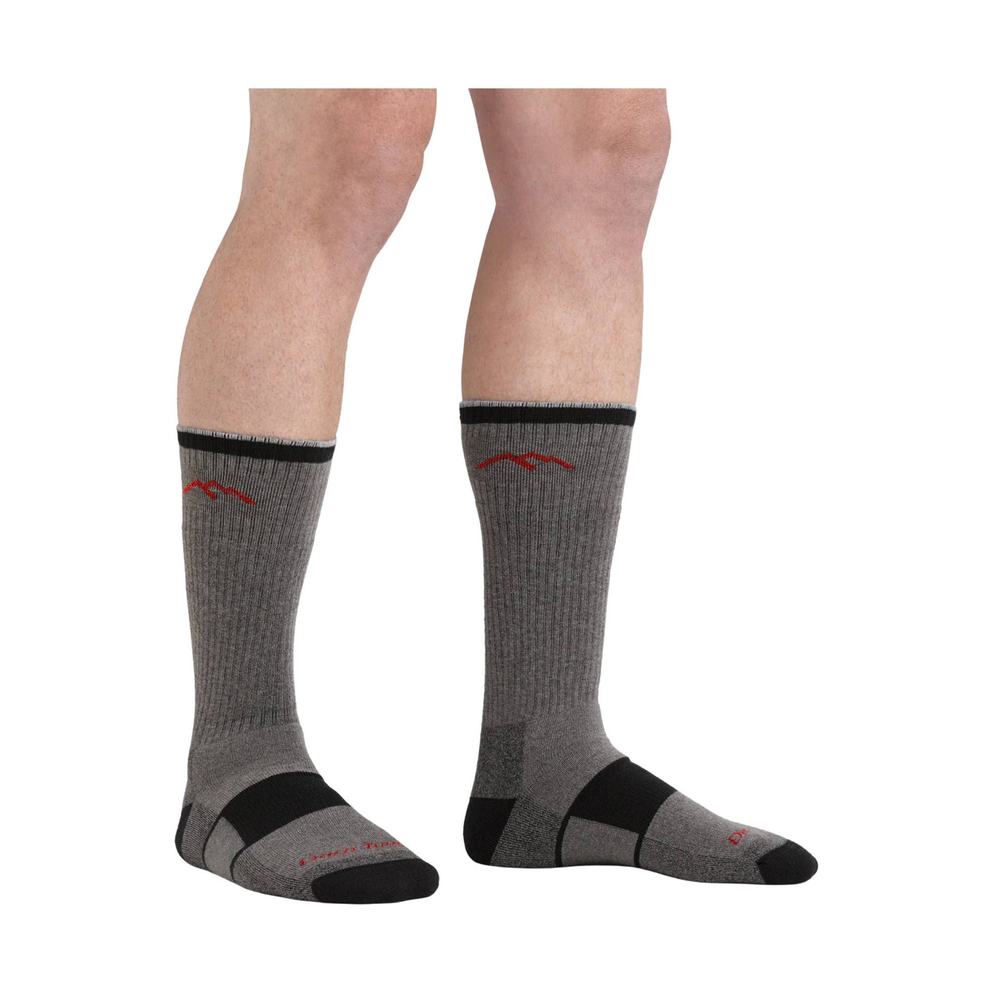 Darn Tough Vermont Men's Coolmax Hiker Boot Midweight Hiking Sock - Gray/Black by Lenny's Shoe & Apparel