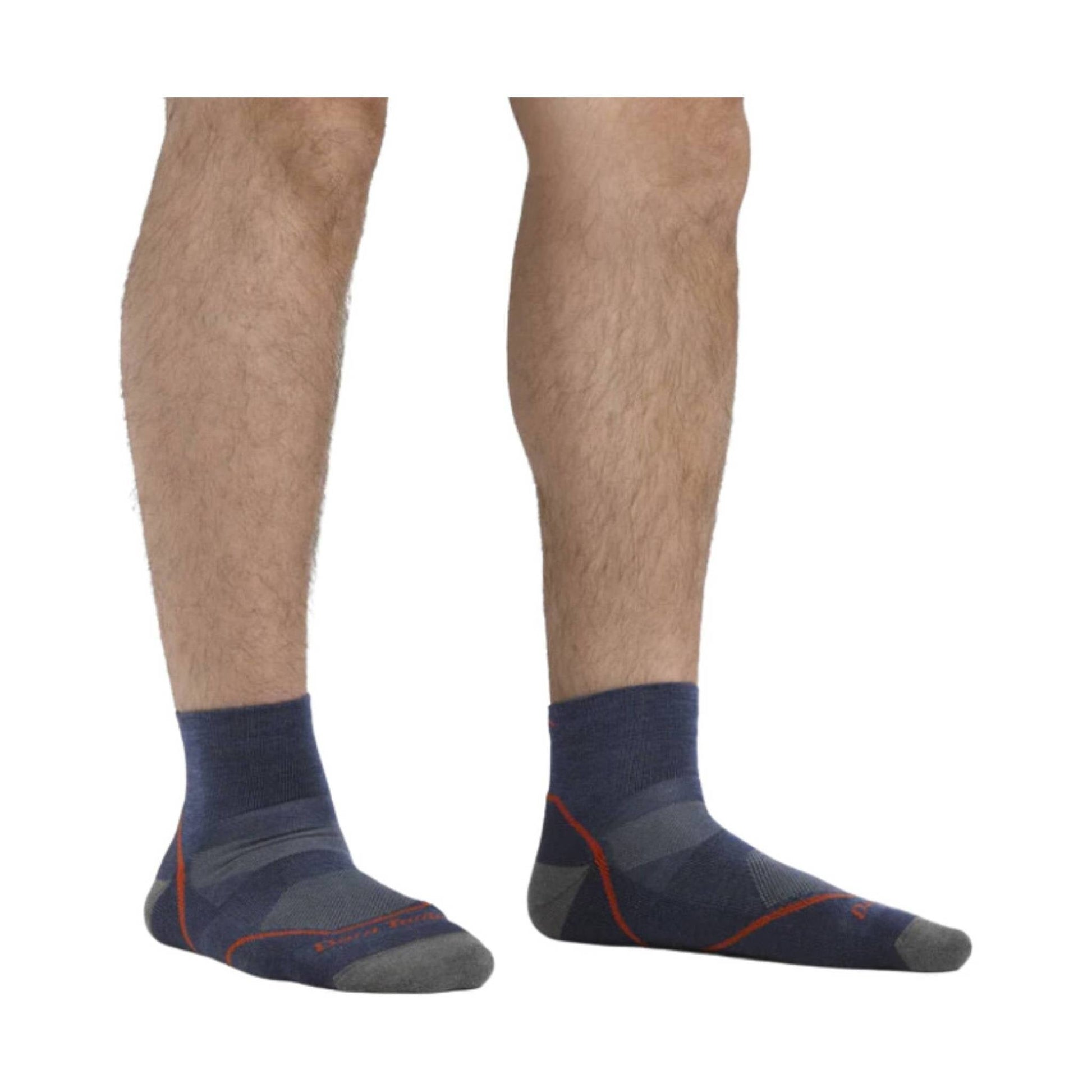 Darn Tough Vermont Men's Hiker Quarter Lightweight Sock - Denim by Lenny's Shoe & Apparel