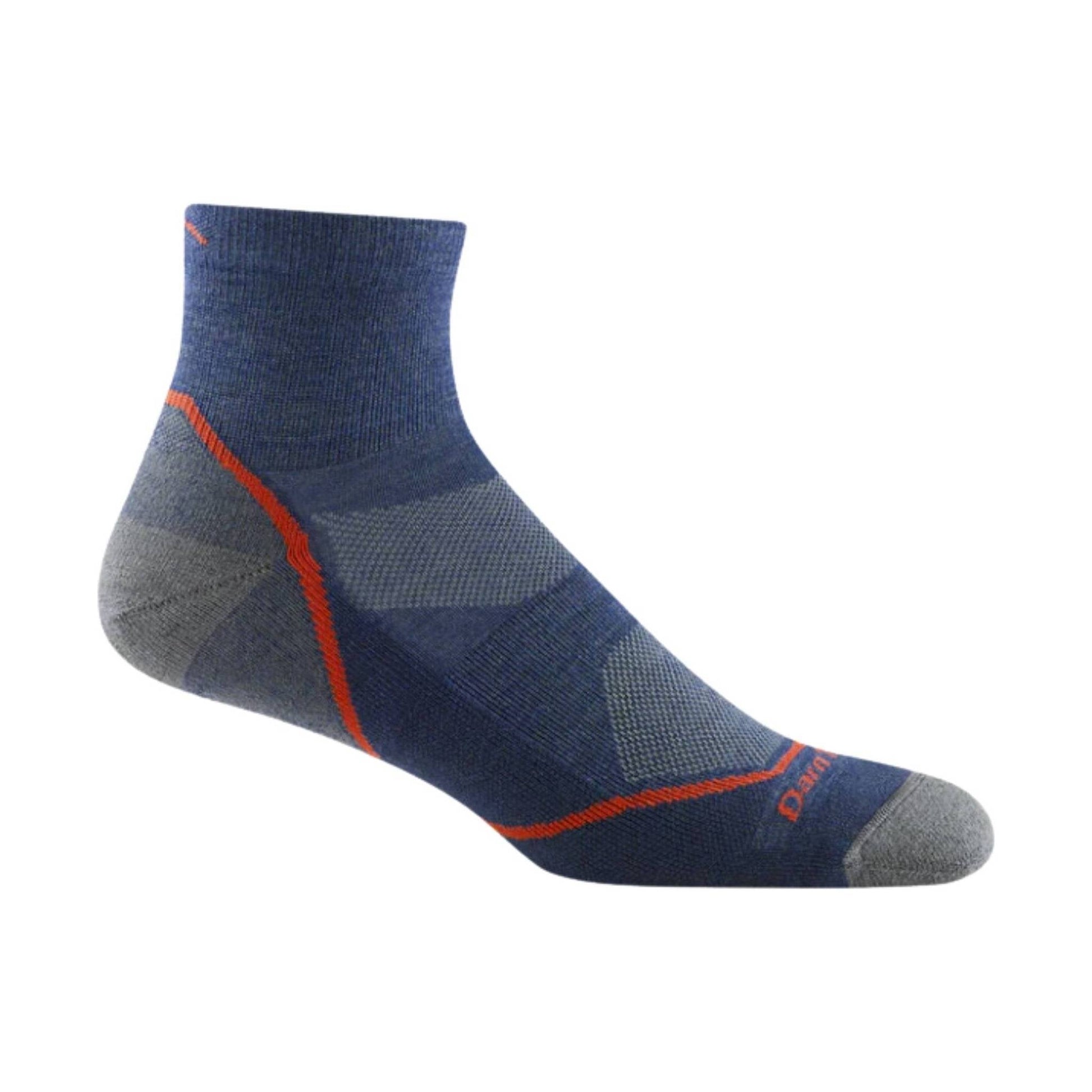 Darn Tough Vermont Men's Hiker Quarter Lightweight Sock - Denim by Lenny's Shoe & Apparel