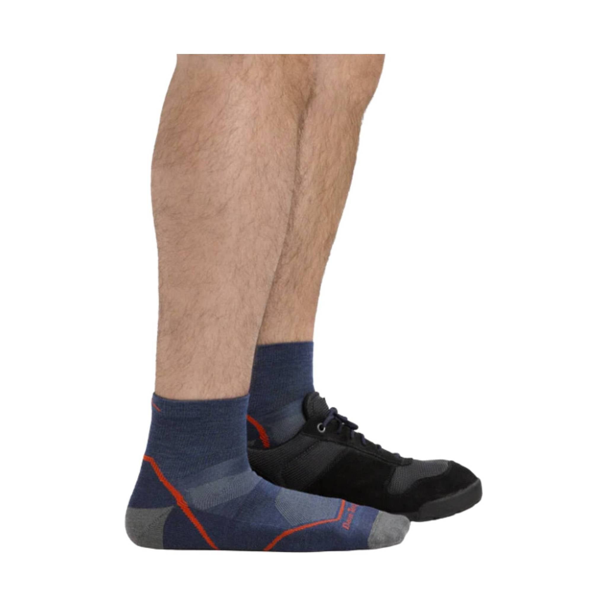 Darn Tough Vermont Men's Hiker Quarter Lightweight Sock - Denim by Lenny's Shoe & Apparel