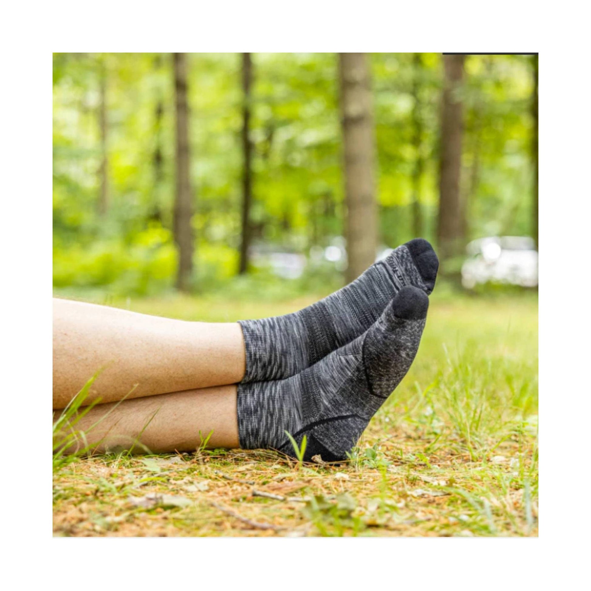 Darn Tough Vermont Men's Hiker Quarter Lightweight Sock - Space Gray by Lenny's Shoe & Apparel