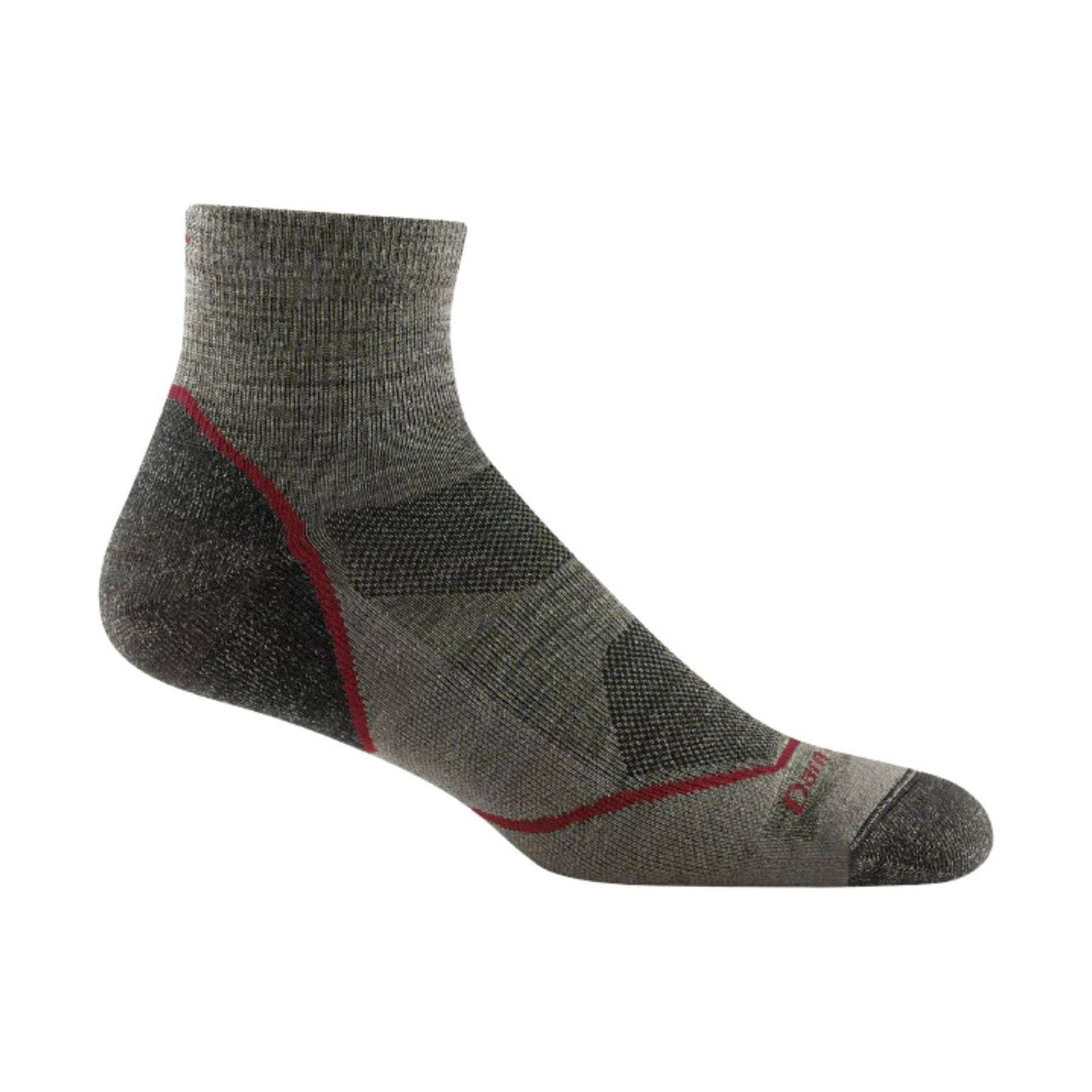 Darn Tough Vermont Men's Hiker Quarter Lightweight Sock - Taupe by Lenny's Shoe & Apparel