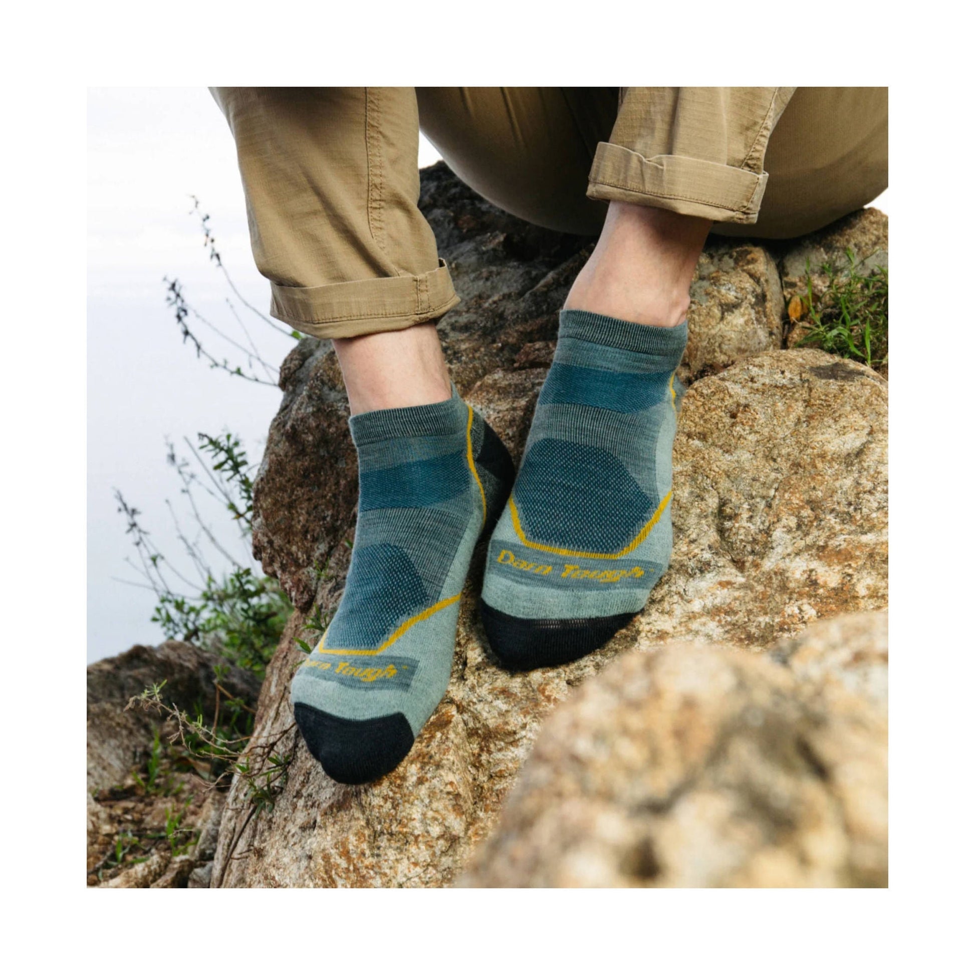 Darn Tough Vermont Men's Lightweight Hiker No Show Socks - Seafoam by Lenny's Shoe & Apparel