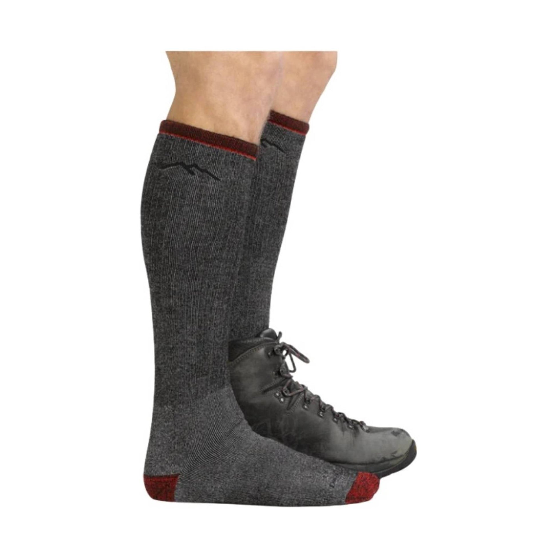 Darn Tough Vermont Men's Mountaineering Over The Calf Heavyweight Hiking Sock - Smoke by Lenny's Shoe & Apparel