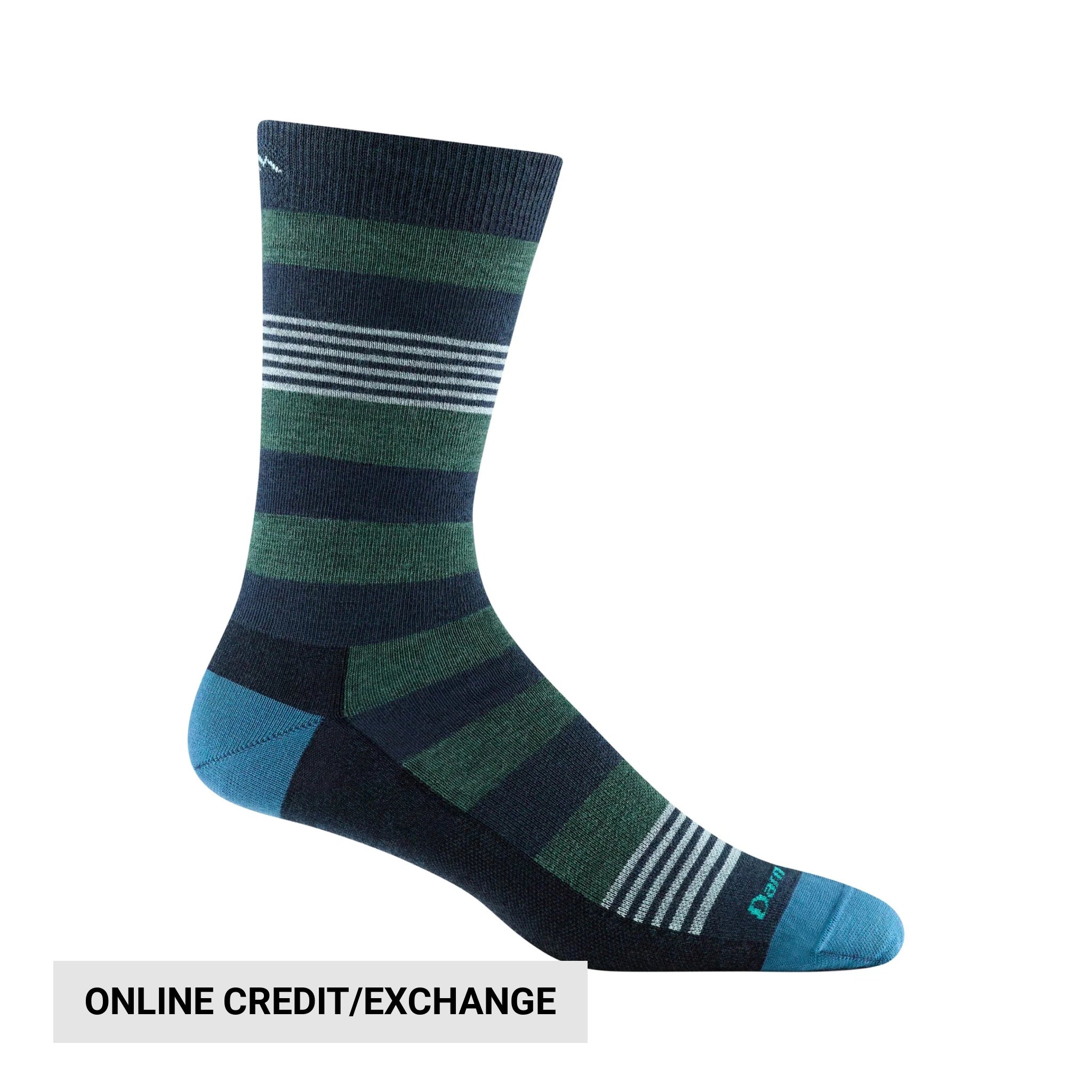 Darn Tough Vermont Men's Oxford Crew Lightweight Lifestyle Sock - Eclipse by Lenny's Shoe & Apparel