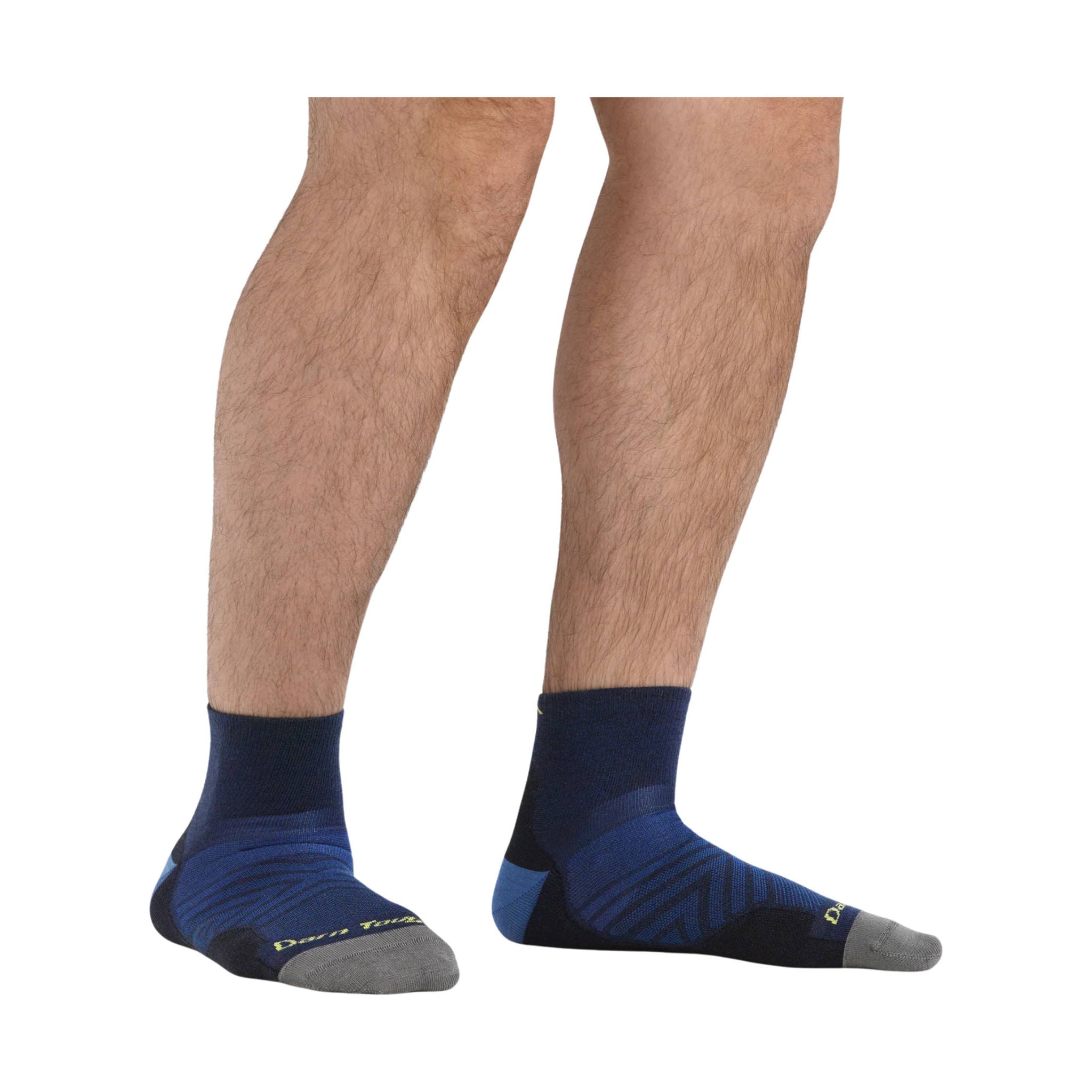Darn Tough Vermont Men's Run Quarter No Cushion Ultra Lightweight Running Sock - Eclipse by Lenny's Shoe & Apparel