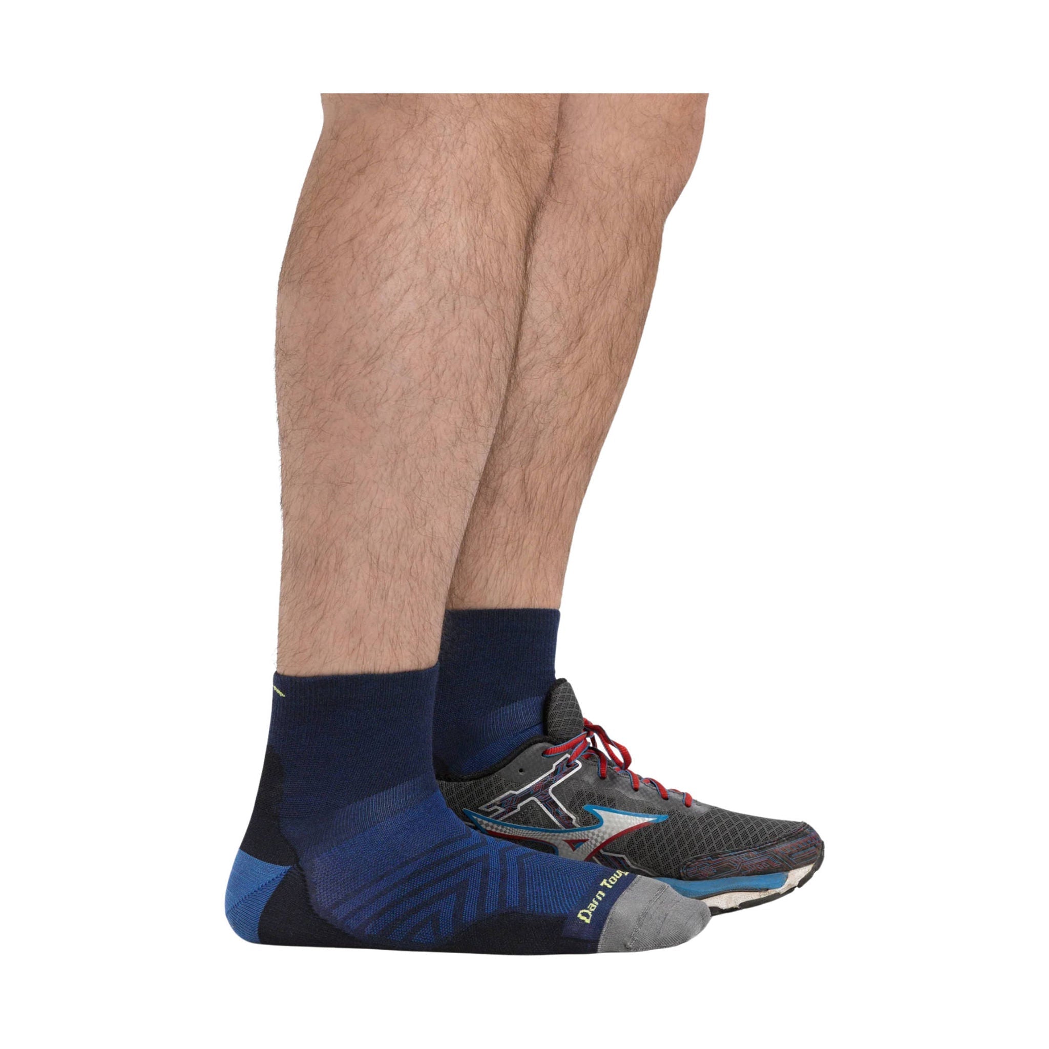 Darn Tough Vermont Men's Run Quarter No Cushion Ultra Lightweight Running Sock - Eclipse by Lenny's Shoe & Apparel