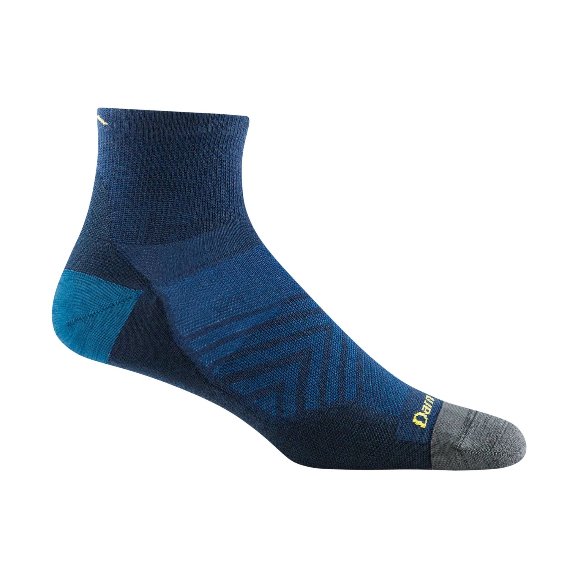 Darn Tough Vermont Men's Run Quarter No Cushion Ultra Lightweight Running Sock - Eclipse by Lenny's Shoe & Apparel