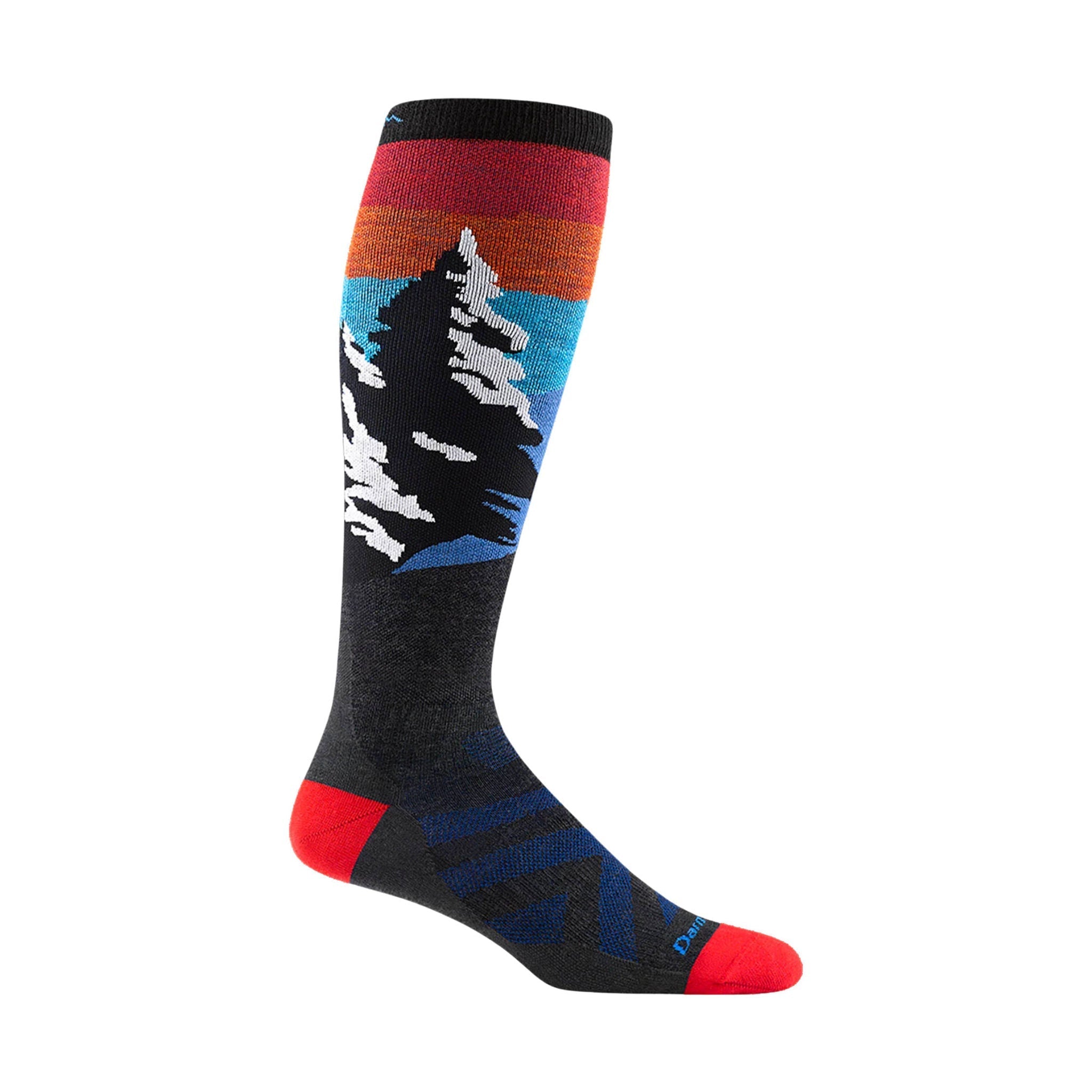 Darn Tough Vermont Men's Solstice Over The Calf Midweight Ski and Snowboard Sock - Charcoal by Lenny's Shoe & Apparel