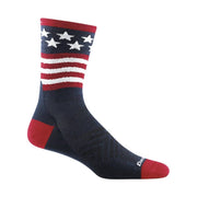 Darn Tough Vermont Men's Ultra-Lightweight Running Patriot Micro Crew Sock - Stars and Stripes by Lenny's Shoe & Apparel