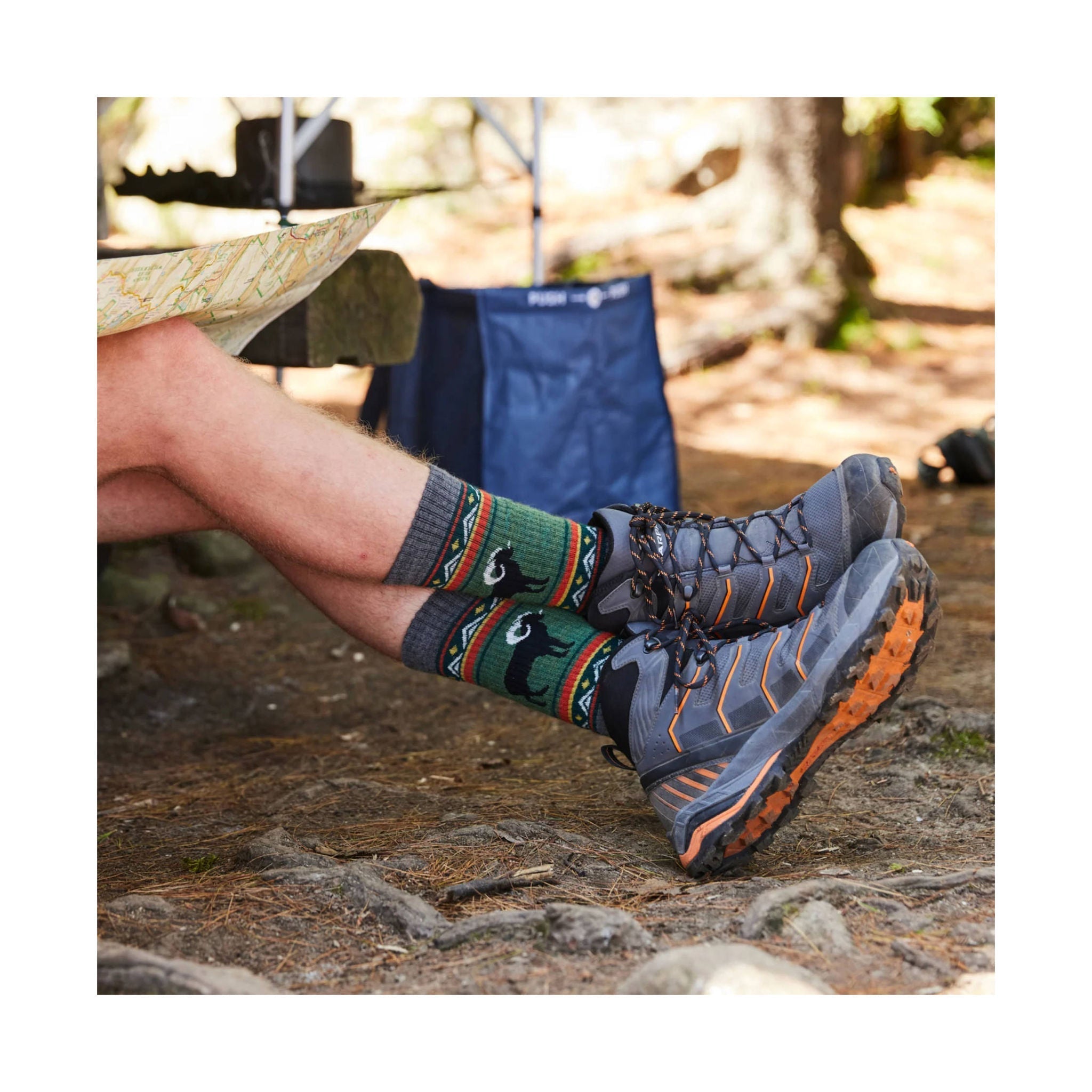 Darn Tough Vermont Men's VanGrizzle Midweight Hiker Boot Sock - Gray by Lenny's Shoe & Apparel