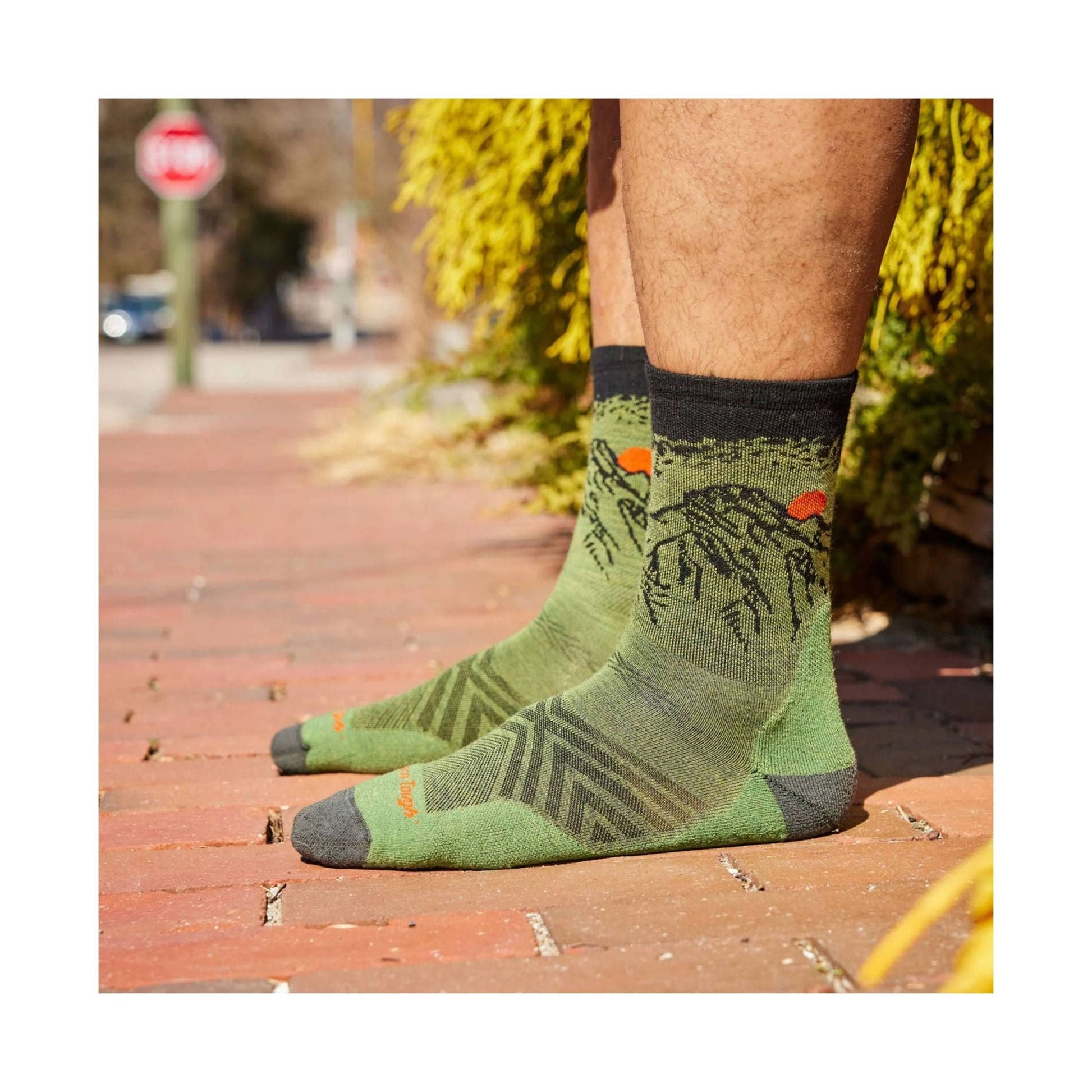 Darn Tough Vermont Men's Vert Micro Crew Ultra Lightweight Running Sock - Lichen by Lenny's Shoe & Apparel