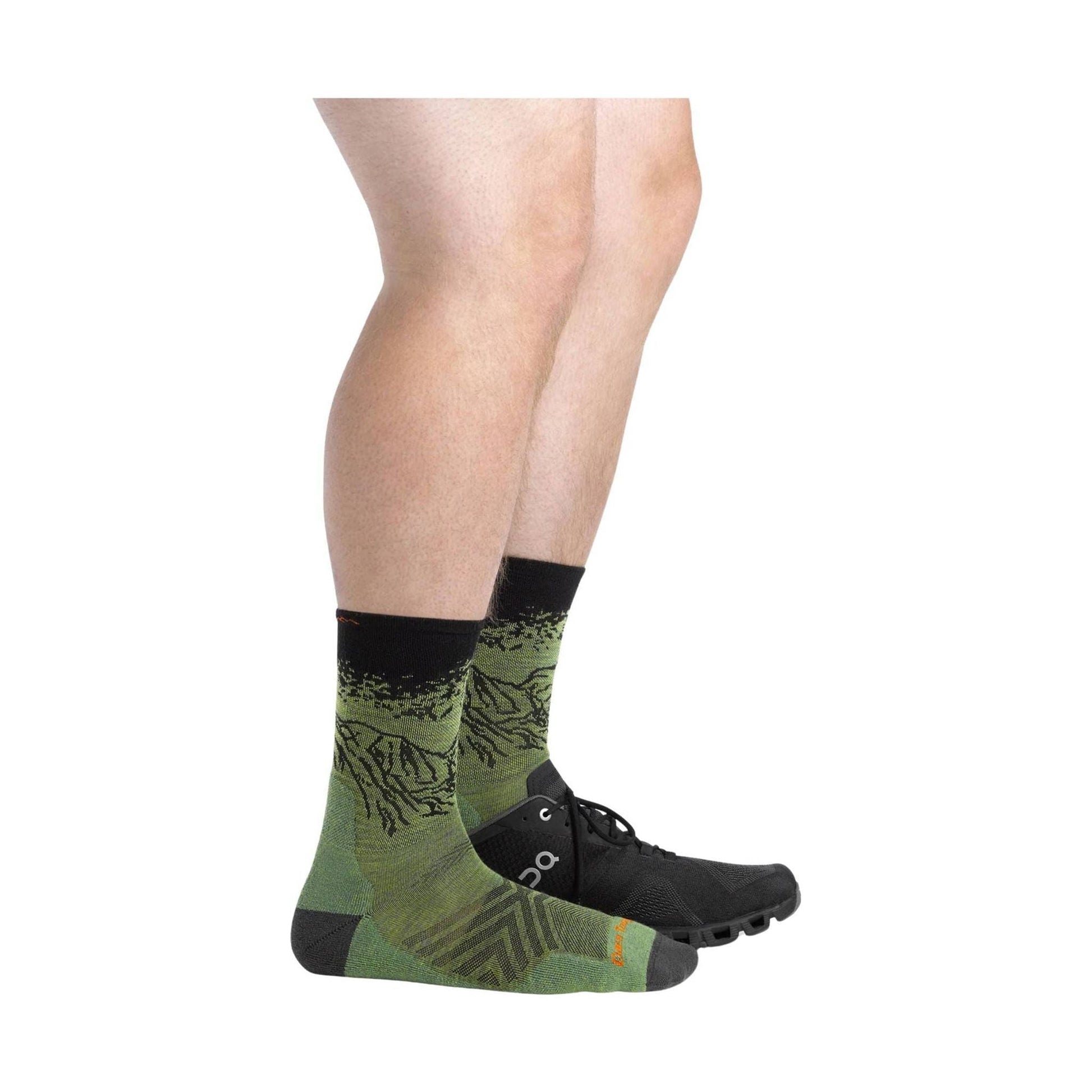 Darn Tough Vermont Men's Vert Micro Crew Ultra Lightweight Running Sock - Lichen by Lenny's Shoe & Apparel