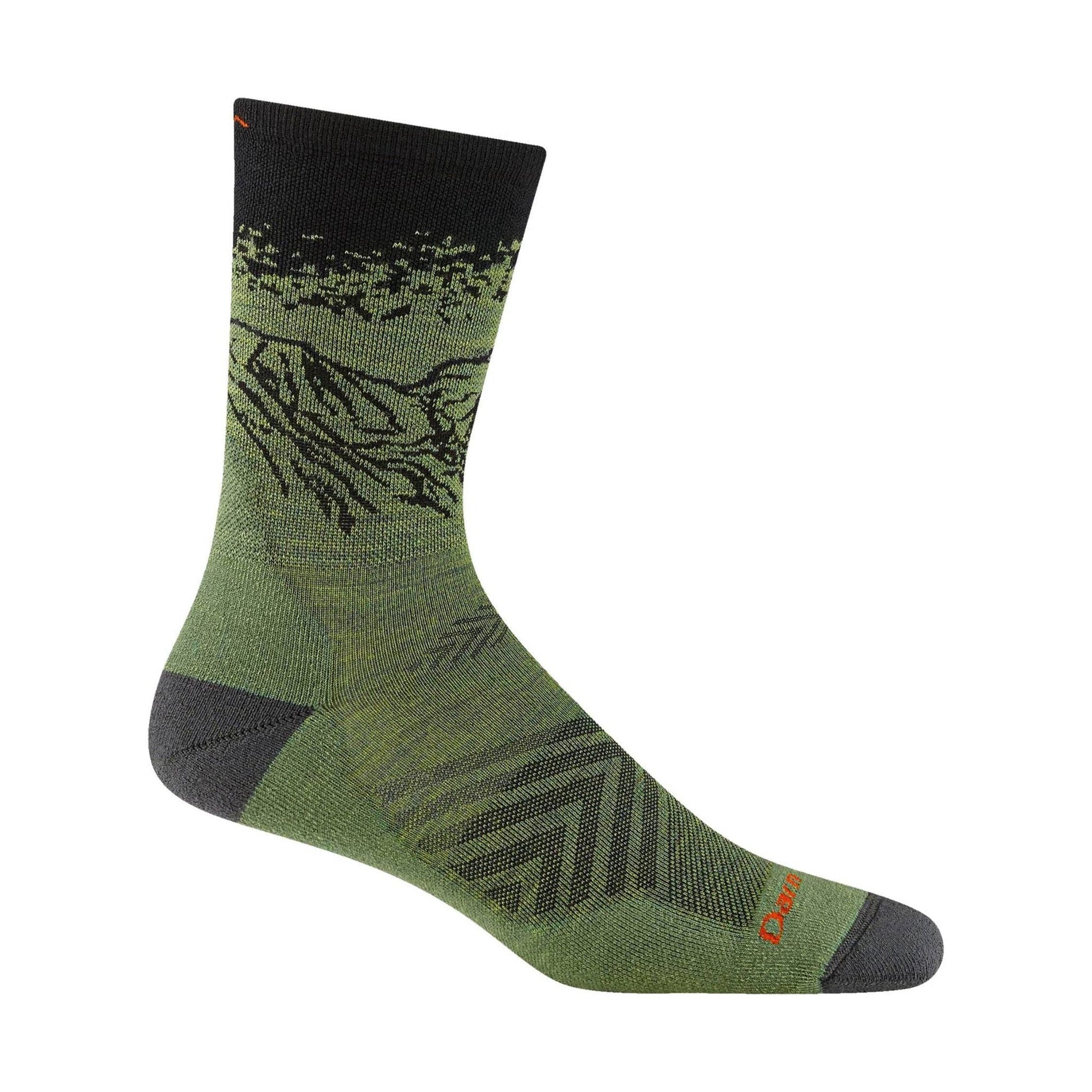Darn Tough Vermont Men's Vert Micro Crew Ultra Lightweight Running Sock - Lichen by Lenny's Shoe & Apparel