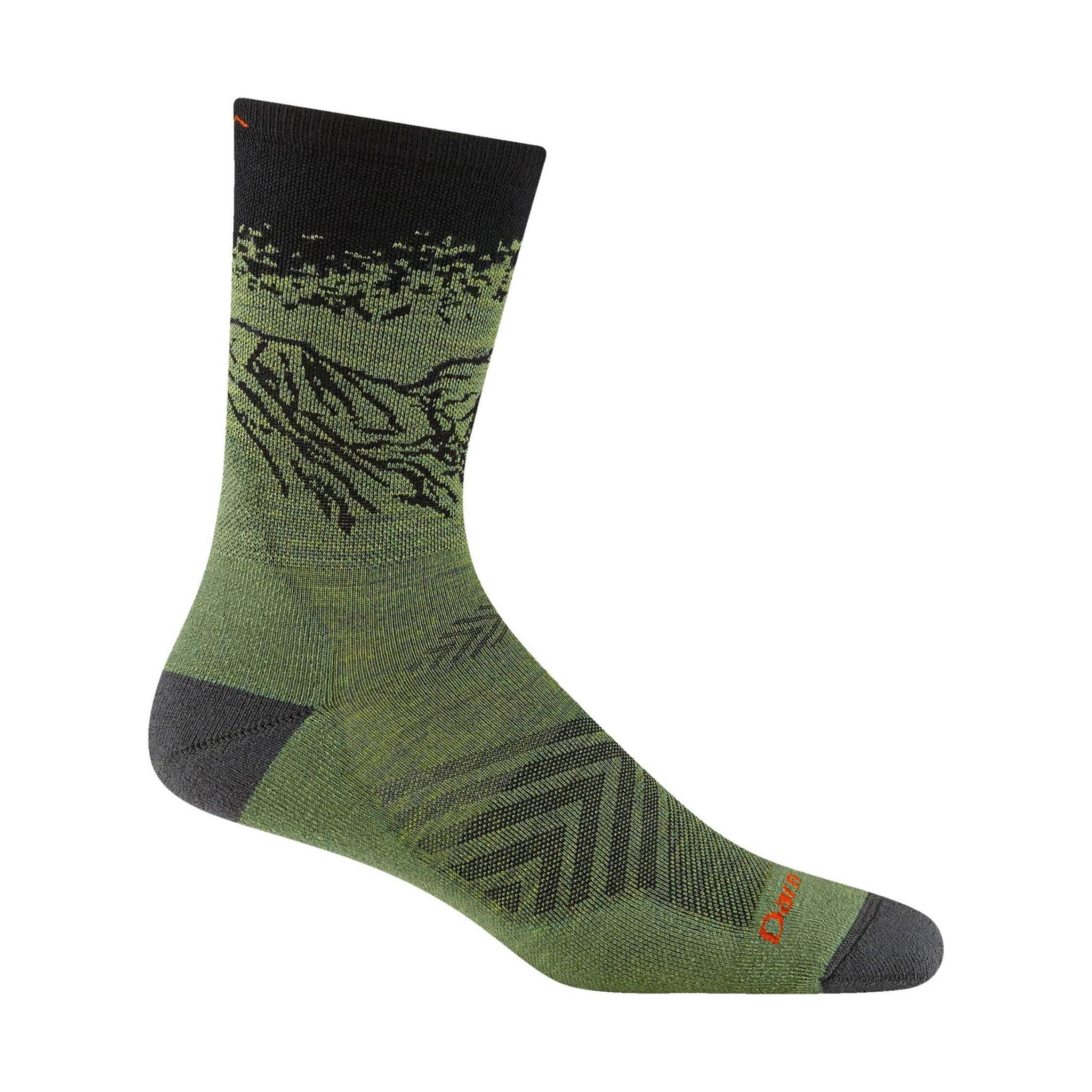 Darn Tough Vermont Men's Vert Micro Crew Ultra Lightweight Running Sock - Lichen by Lenny's Shoe & Apparel