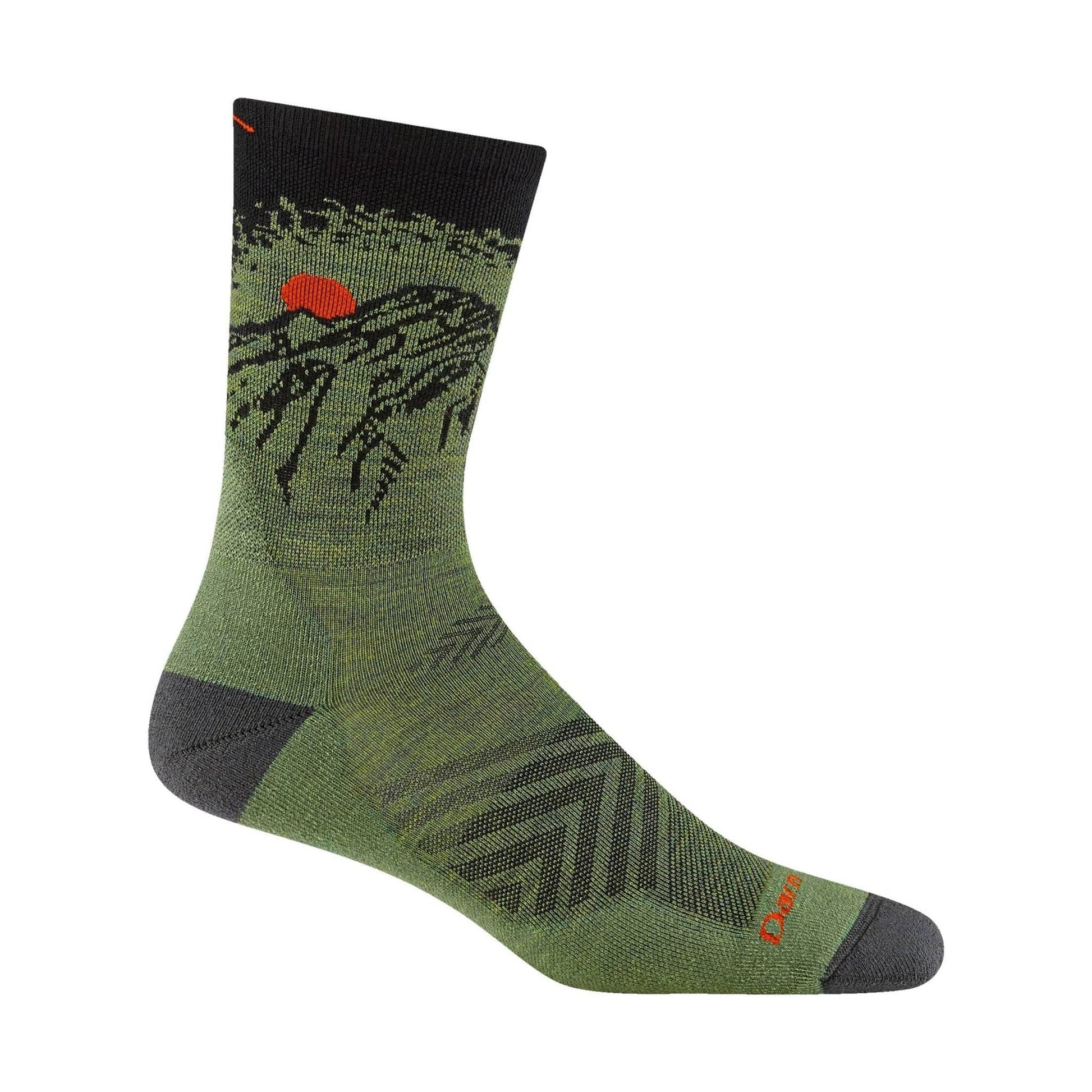 Darn Tough Vermont Men's Vert Micro Crew Ultra Lightweight Running Sock - Lichen by Lenny's Shoe & Apparel