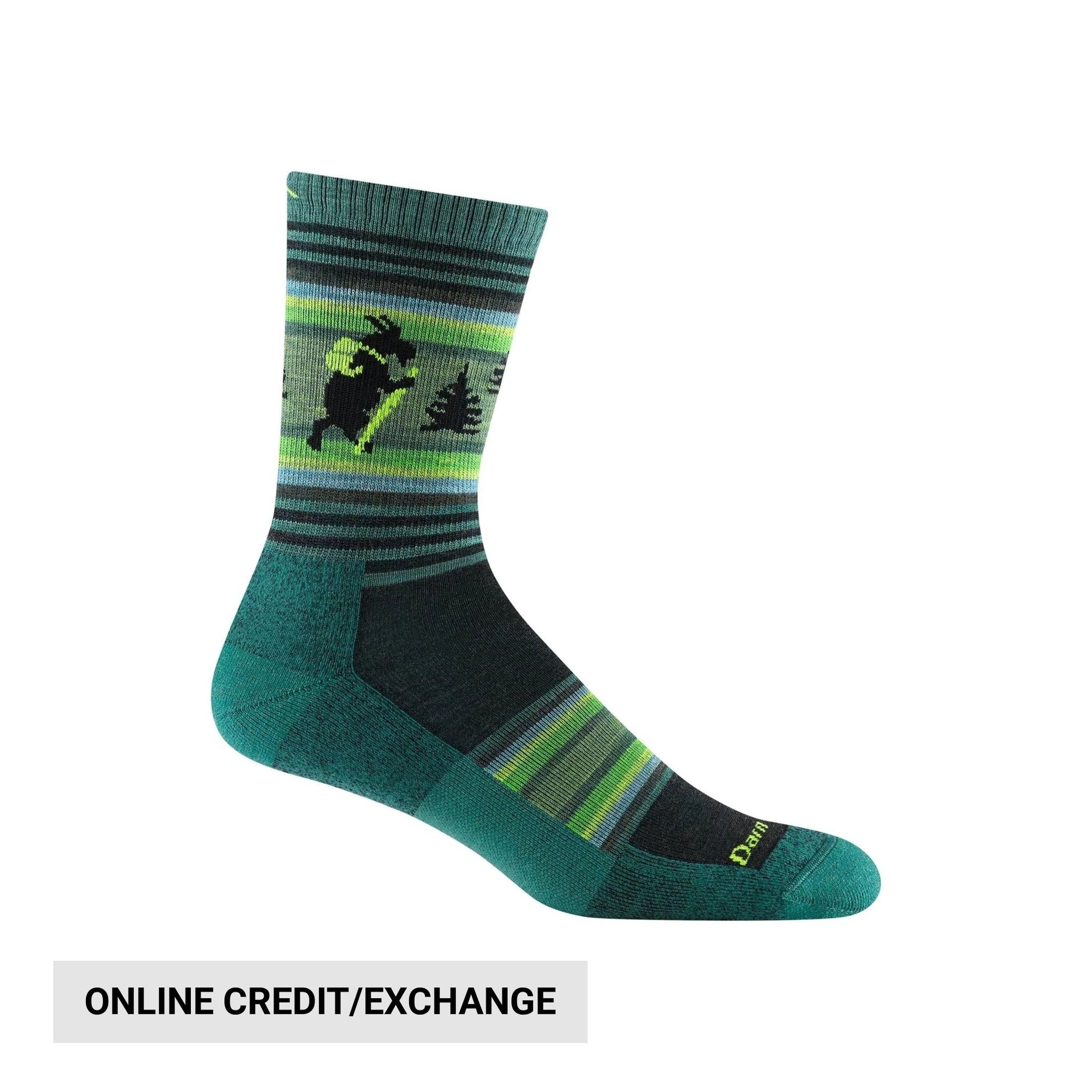 Darn Tough Vermont Men's Willoughby Micro Crew Lightweight Hiking Sock - Willow by Lenny's Shoe & Apparel