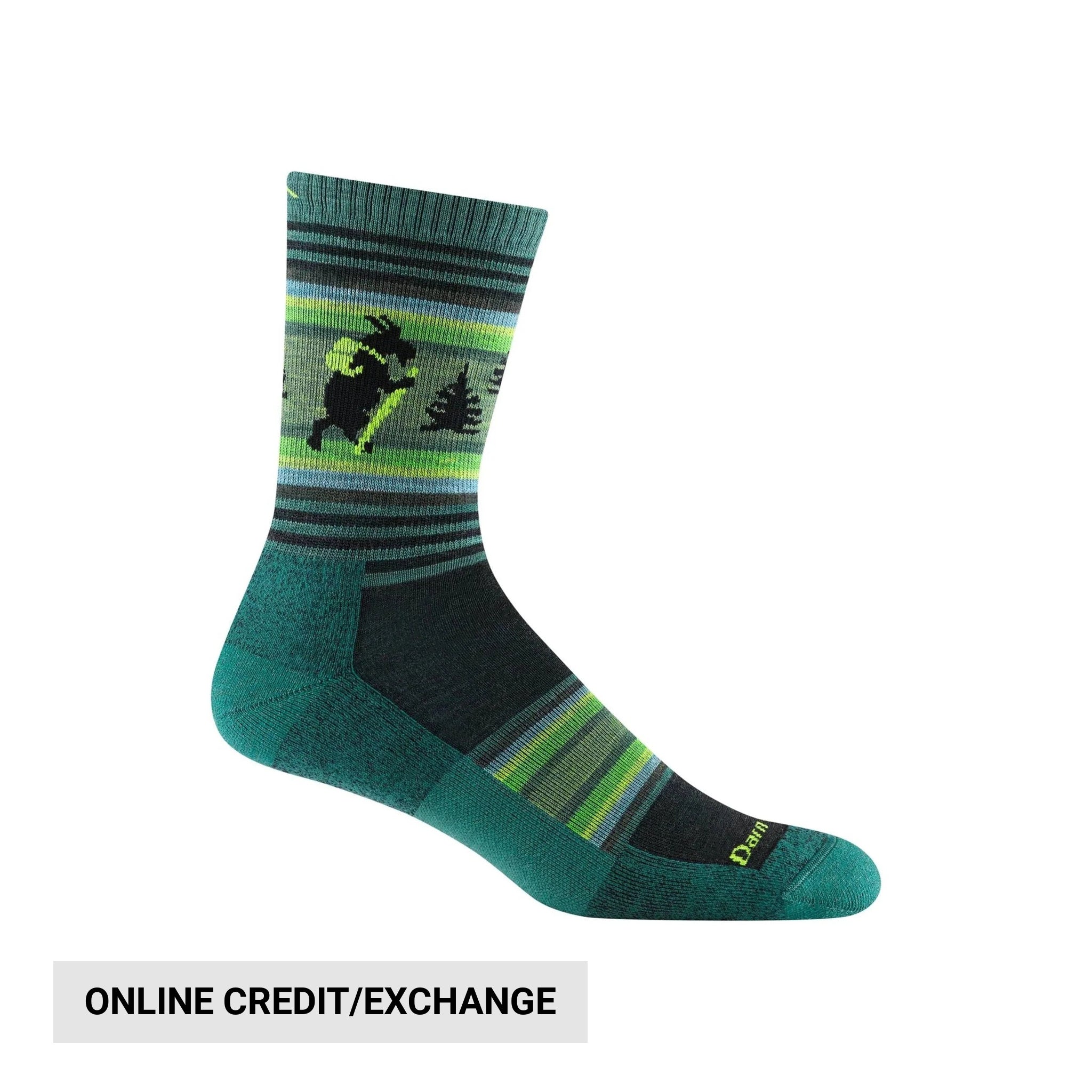 Darn Tough Vermont Men's Willoughby Micro Crew Lightweight Hiking Sock - Willow by Lenny's Shoe & Apparel