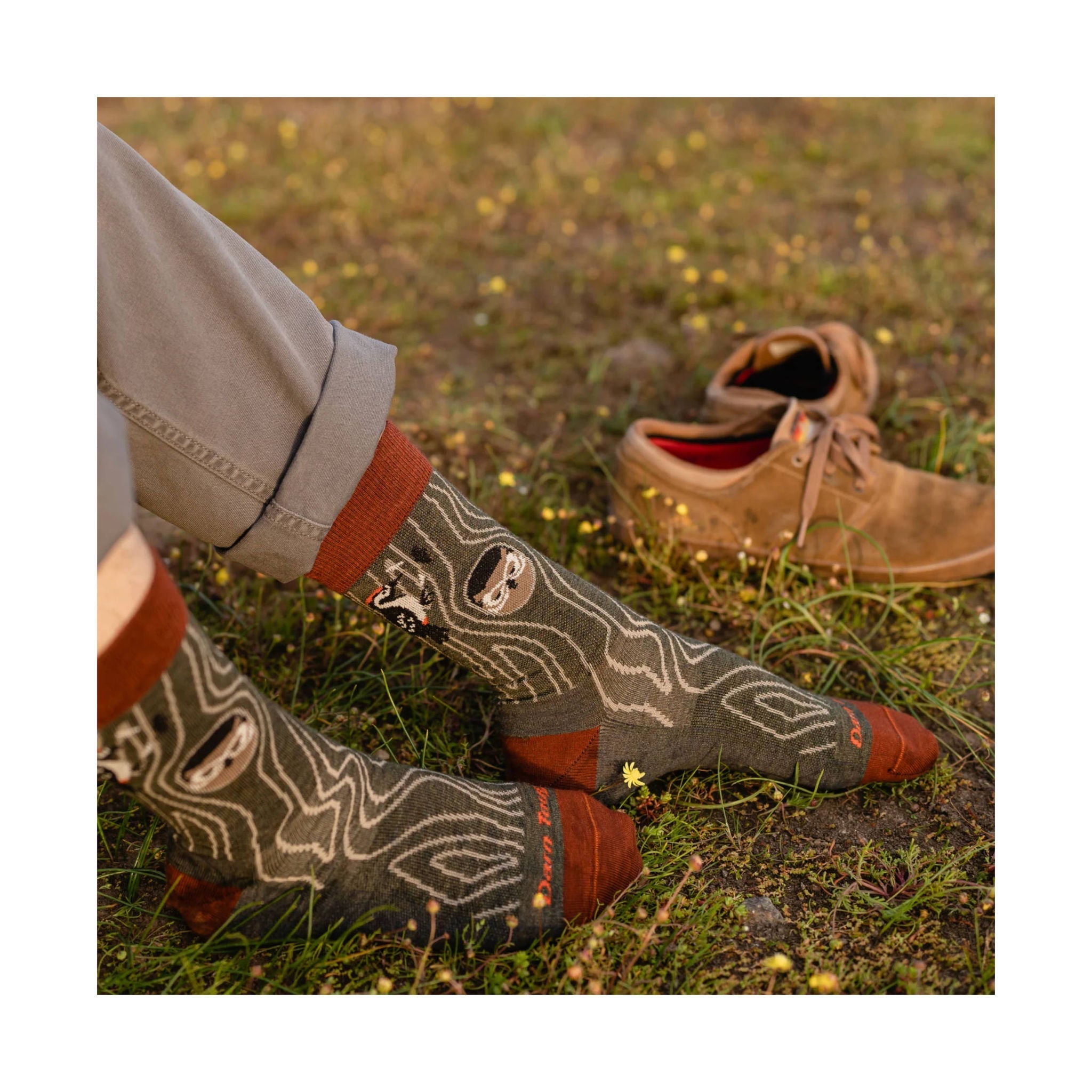 Darn Tough Vermont Men's Woody Crew Lightweight Lifestyle Sock - Forest by Lenny's Shoe & Apparel