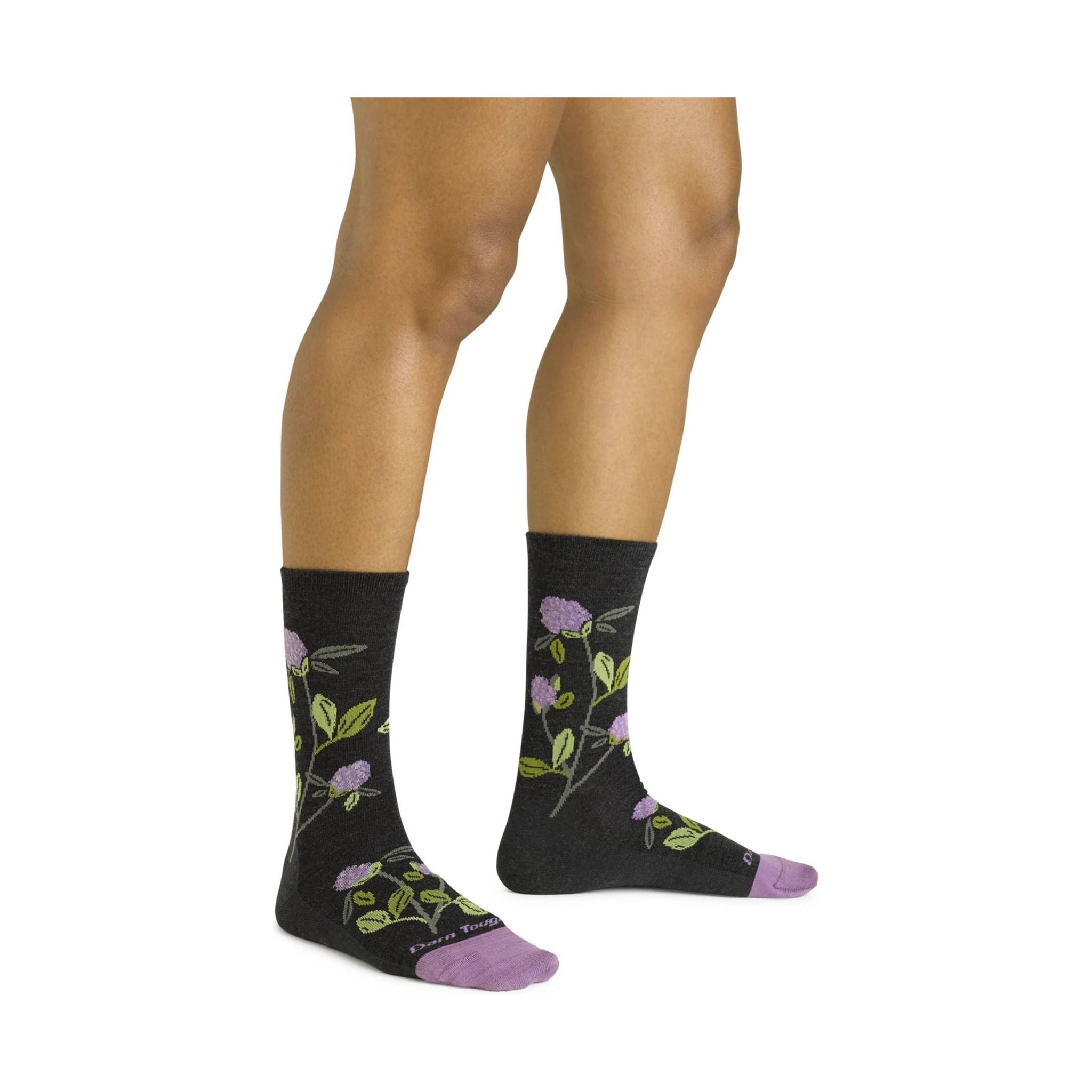 Darn Tough Vermont Women's Blossom Lightweight Lifestyle Crew - Charcoal by Lenny's Shoe & Apparel
