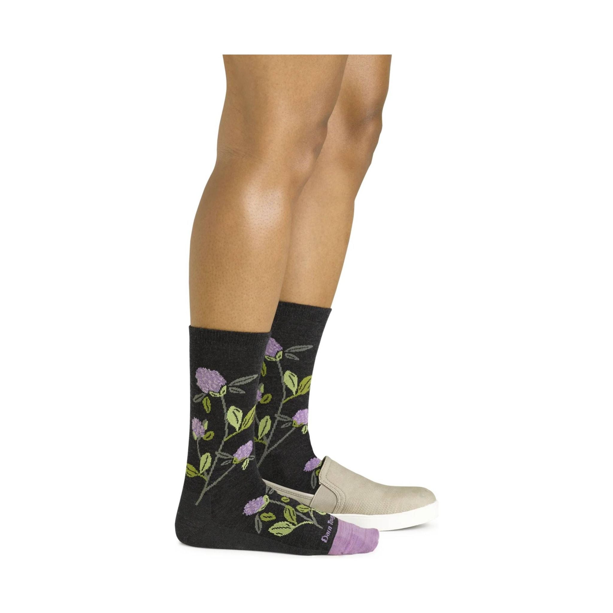 Darn Tough Vermont Women's Blossom Lightweight Lifestyle Crew - Charcoal by Lenny's Shoe & Apparel