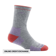 Darn Tough Vermont Women's Coolmax Hiker Micro Crew Midweight Cushion Hiking Sock - Light Grey by Lenny's Shoe & Apparel