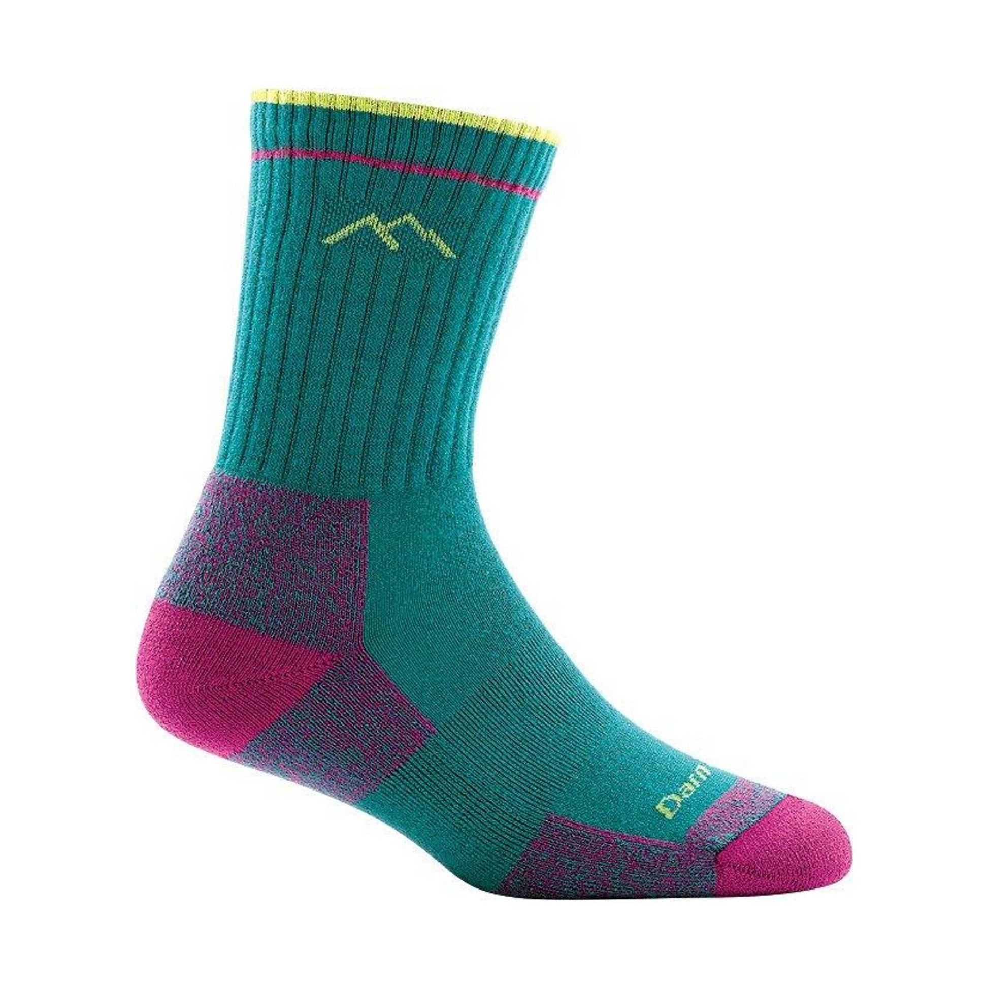 Darn Tough Vermont Women's Coolmax Hiker Micro Crew Midweight Cushion Hiking Sock - Teal by Lenny's Shoe & Apparel