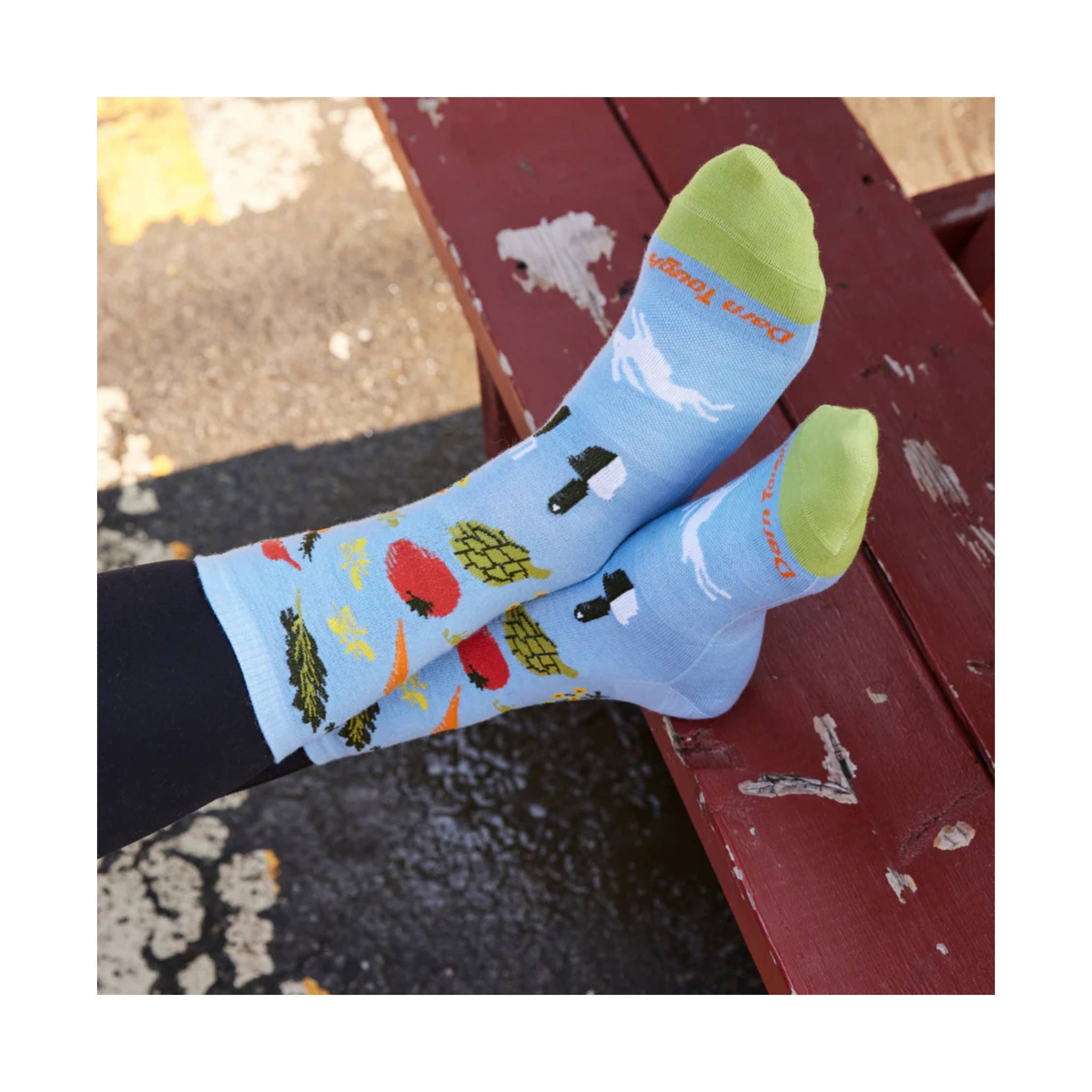 Darn Tough Vermont Women's Farmers Market Lightweight Lifestyle Crew - Sky by Lenny's Shoe & Apparel