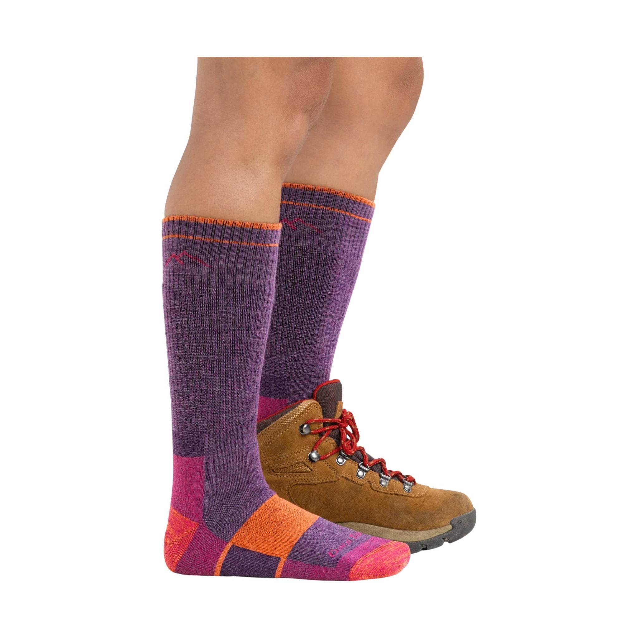 Darn Tough Vermont Women's Hiker Boot Full Cushion Midweight Hiking Sock - Plum Heather by Lenny's Shoe & Apparel