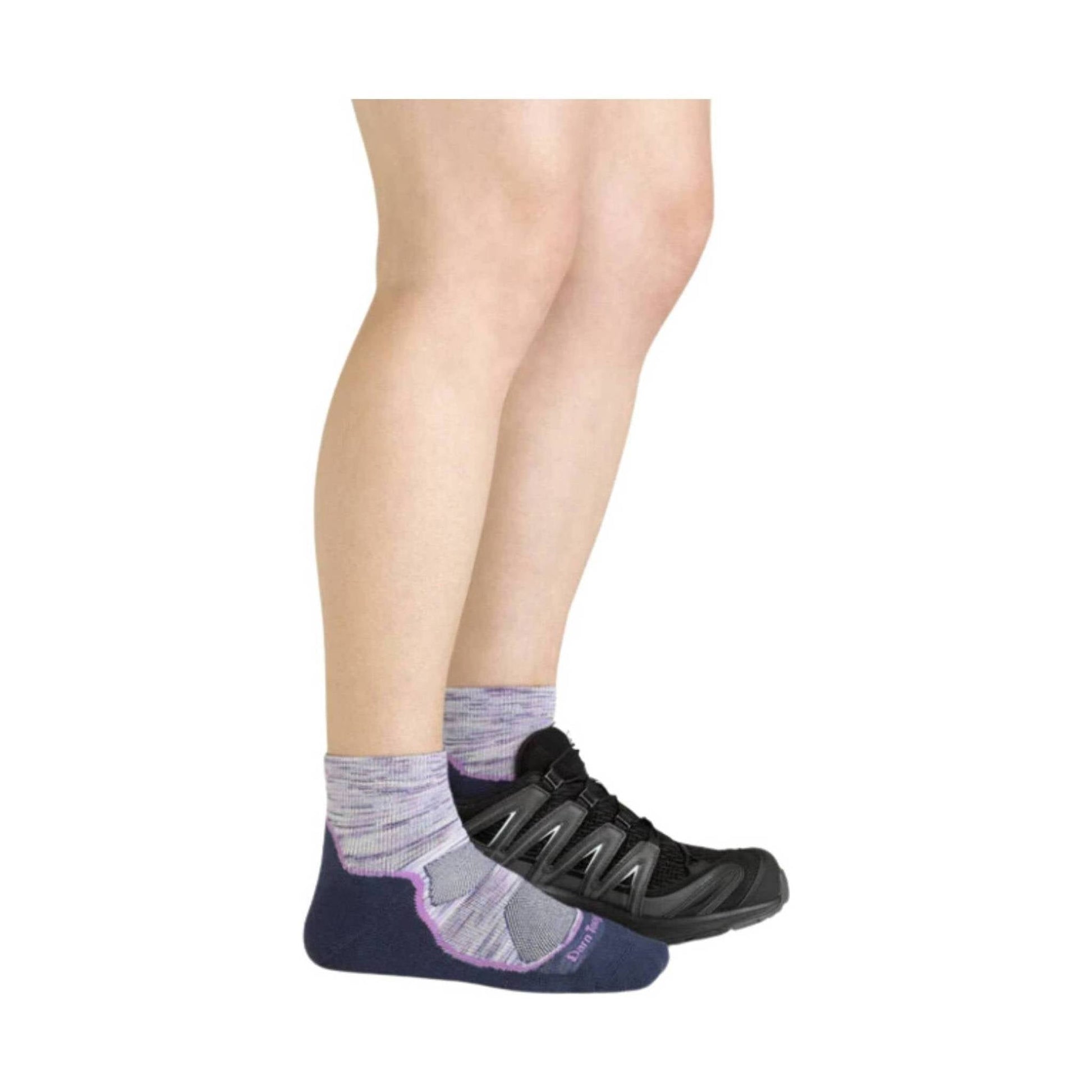 Darn Tough Vermont Women's Light Hiker Quarter Lightweight Hiking Sock - Cosmic Purple by Lenny's Shoe & Apparel
