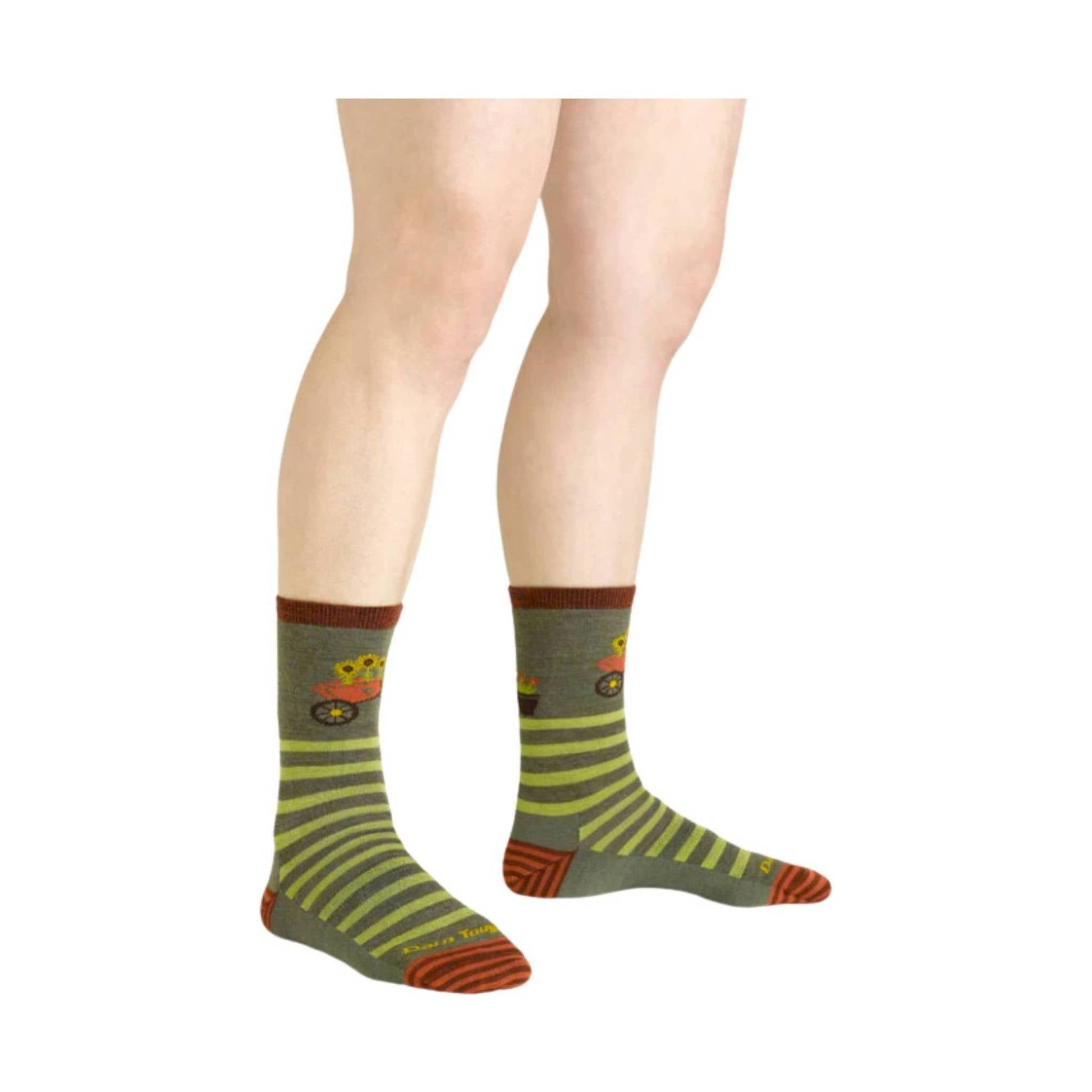 Darn Tough Vermont Women's Lightweight Lifestyle Animal Haus Crew - Herb by Lenny's Shoe & Apparel