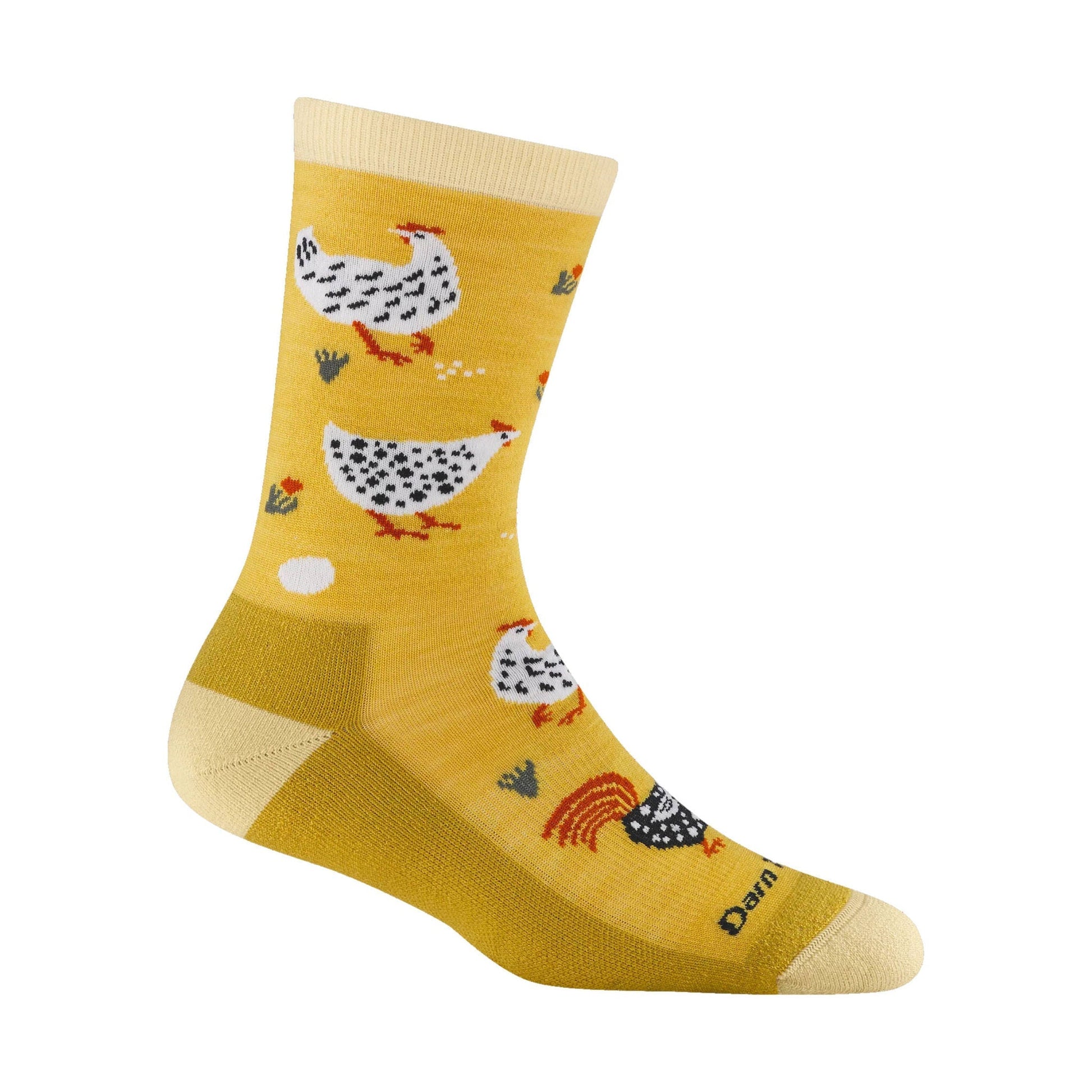 Darn Tough Vermont Women's Mother Clucker Crew Lightweight Lifestyle Sock - Sunny by Lenny's Shoe & Apparel