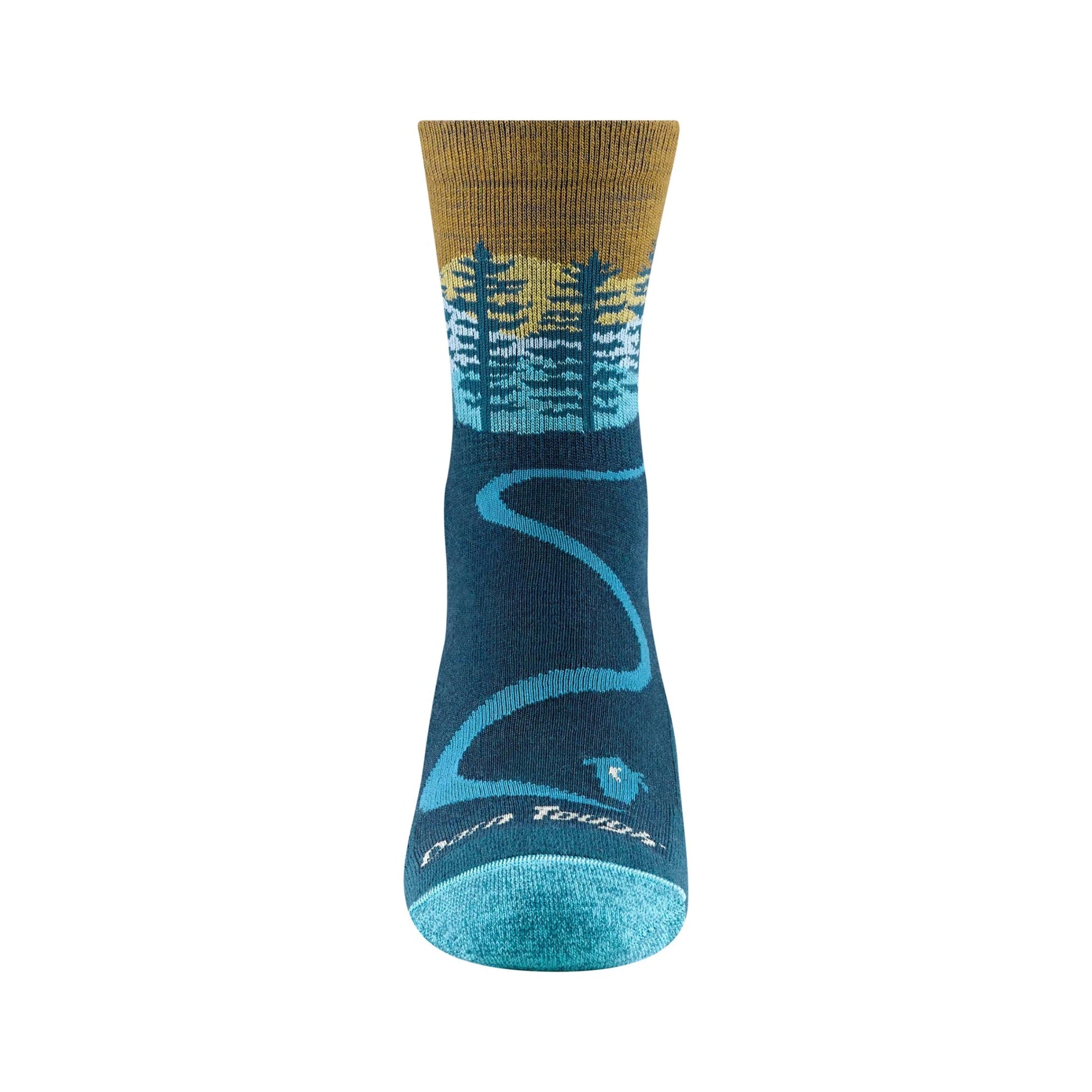 Darn Tough Vermont Women's Northwoods Micro Crew Midweight Hiking Sock - Dark Teal by Lenny's Shoe & Apparel