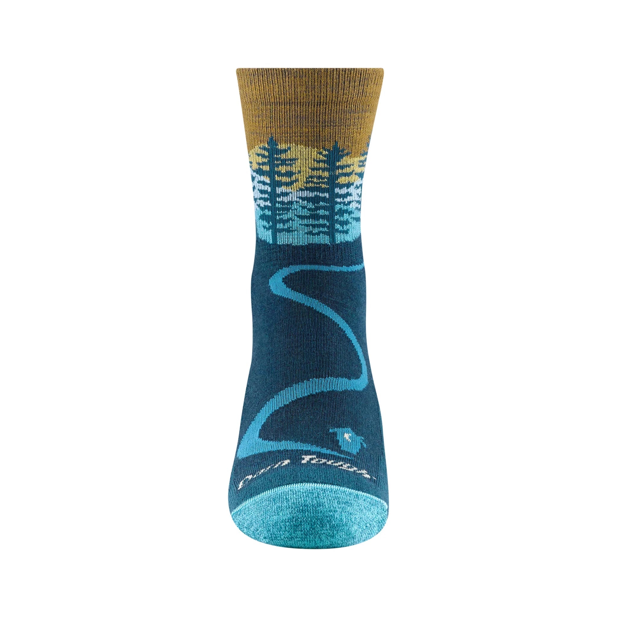 Darn Tough Vermont Women's Northwoods Micro Crew Midweight Hiking Sock - Dark Teal by Lenny's Shoe & Apparel