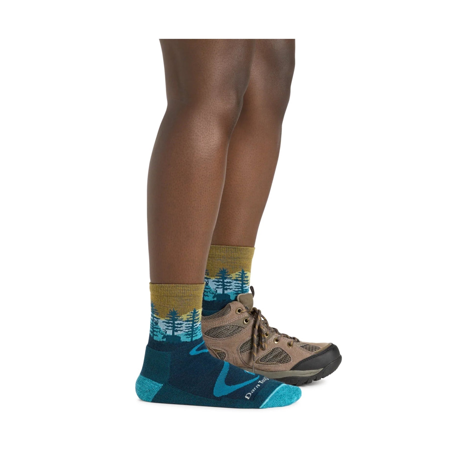 Darn Tough Vermont Women's Northwoods Micro Crew Midweight Hiking Sock - Dark Teal by Lenny's Shoe & Apparel