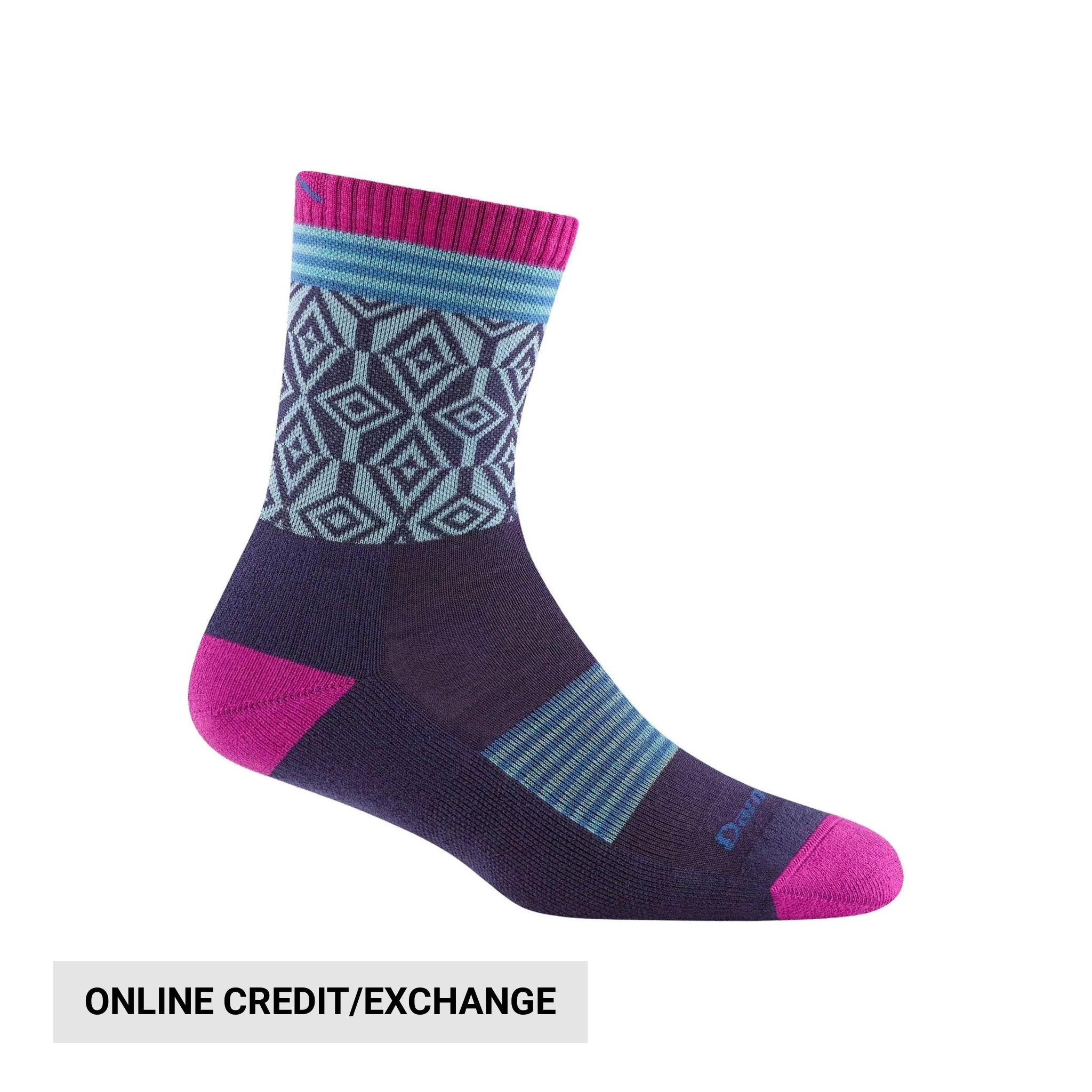 Darn Tough Vermont Women's Sobo Micro Crew Lightweight Hiking Sock - Blackberry by Lenny's Shoe & Apparel