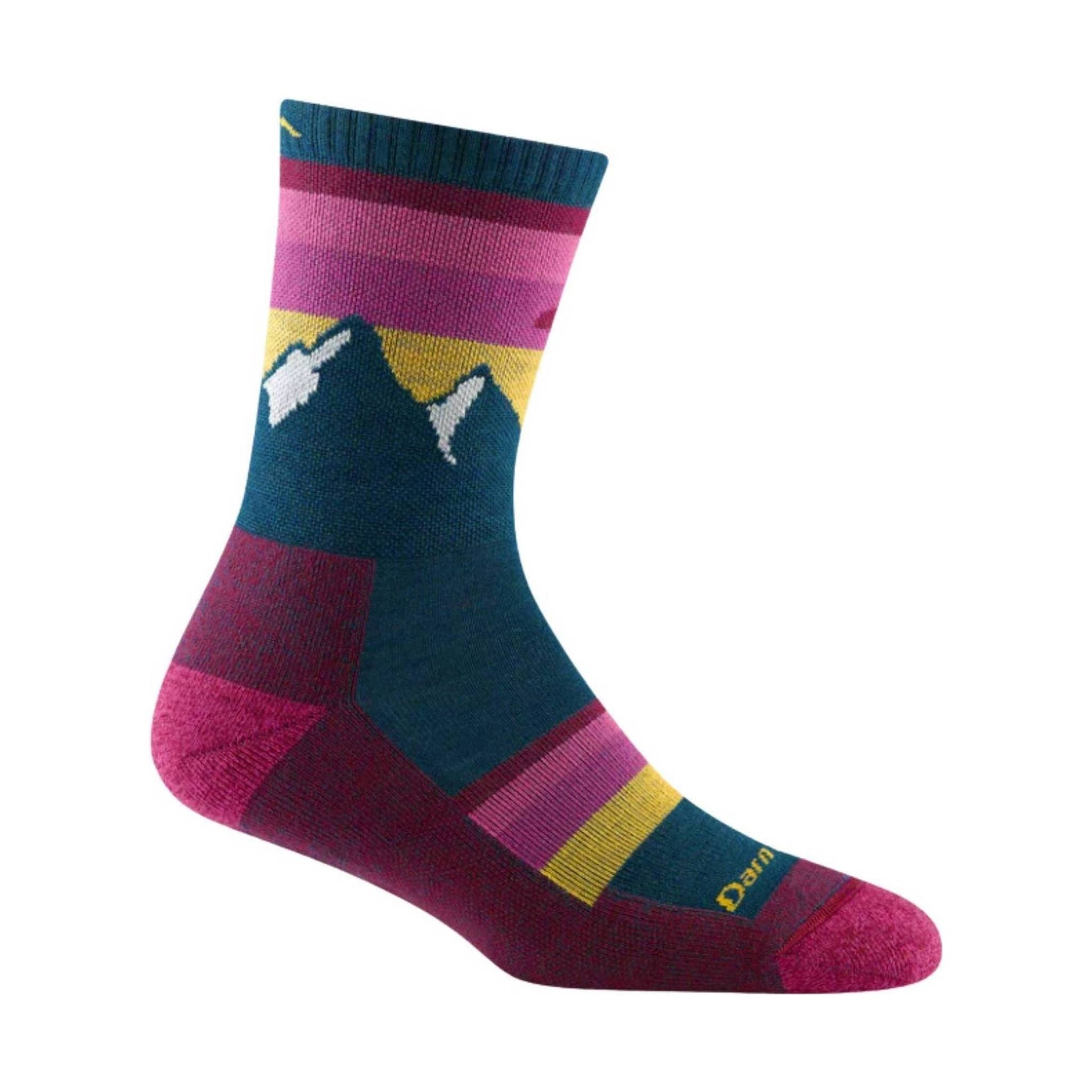 Darn Tough Vermont Women's Sunset Ledge Micro Crew Lightweight Hiking Sock - Dark Teal by Lenny's Shoe & Apparel