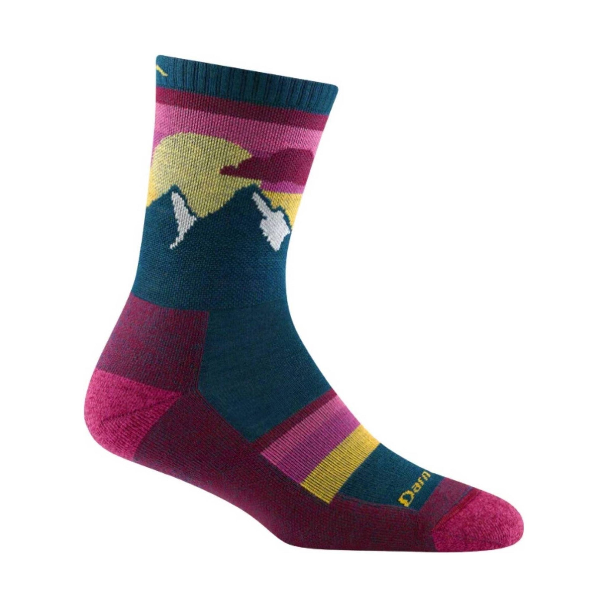 Darn Tough Vermont Women's Sunset Ledge Micro Crew Lightweight Hiking Sock - Dark Teal by Lenny's Shoe & Apparel