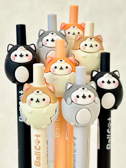 Gel Pen Retractable Click Ball Cat (Sold Individually) by Homeportonline