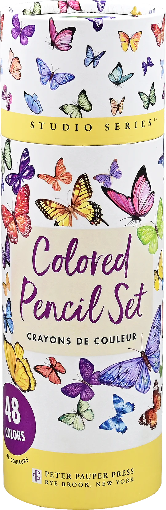 Art Center Colored Pencil Set 48 Colors Floral Cylinder Box by Homeportonline