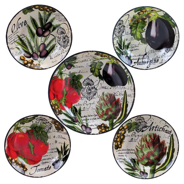 Dinnerware Pasta Set Botanical Veggies 5 Pieces by Homeportonline
