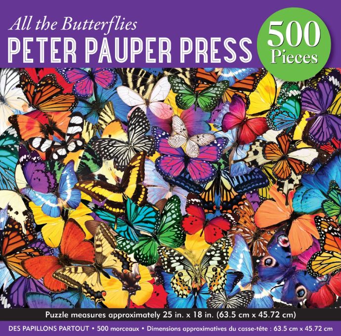 Puzzle 500 Piece All the Butterflies by Homeportonline