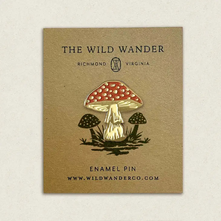 Red Mushroom Enamel Pin by Wild Lark