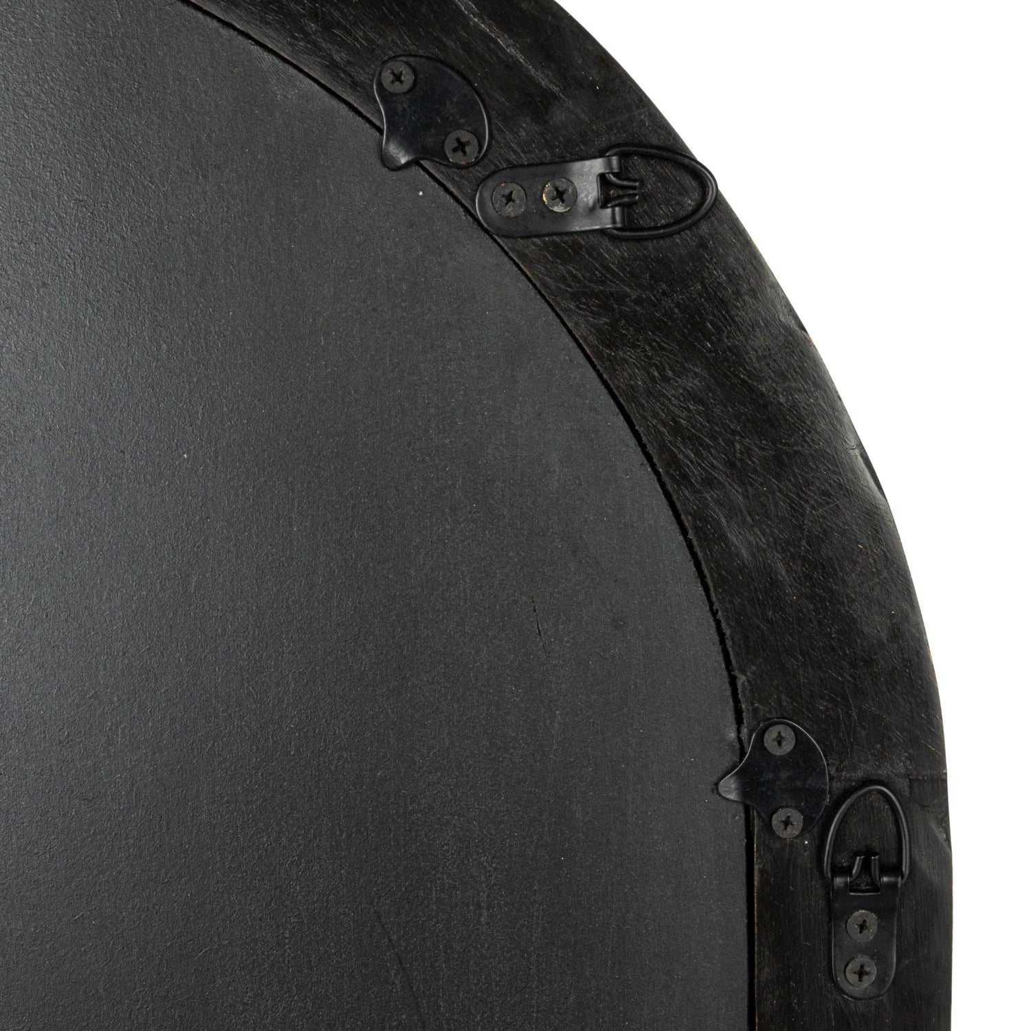Mirror Mango Wood Oval Black 35.25"h by Homeportonline