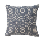 Pillow Woven Cotton Jacquard Grey & Cream 20" Square by Homeportonline