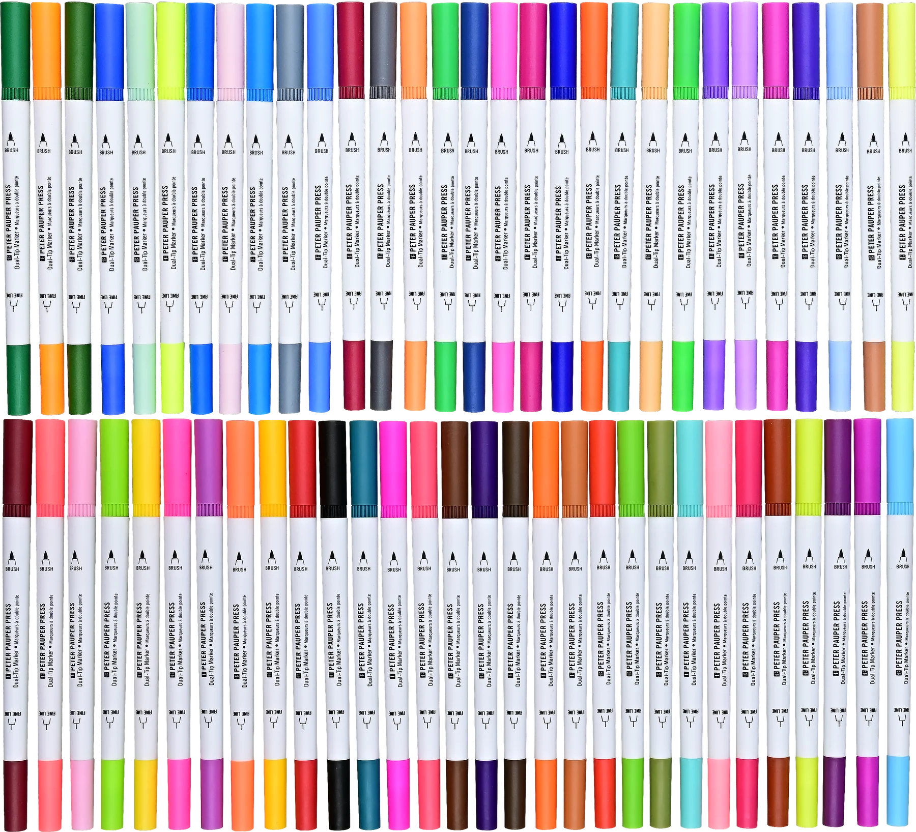 Art Center Markers Dual Tip 60 Colors Floral Cylinder Box by Homeportonline
